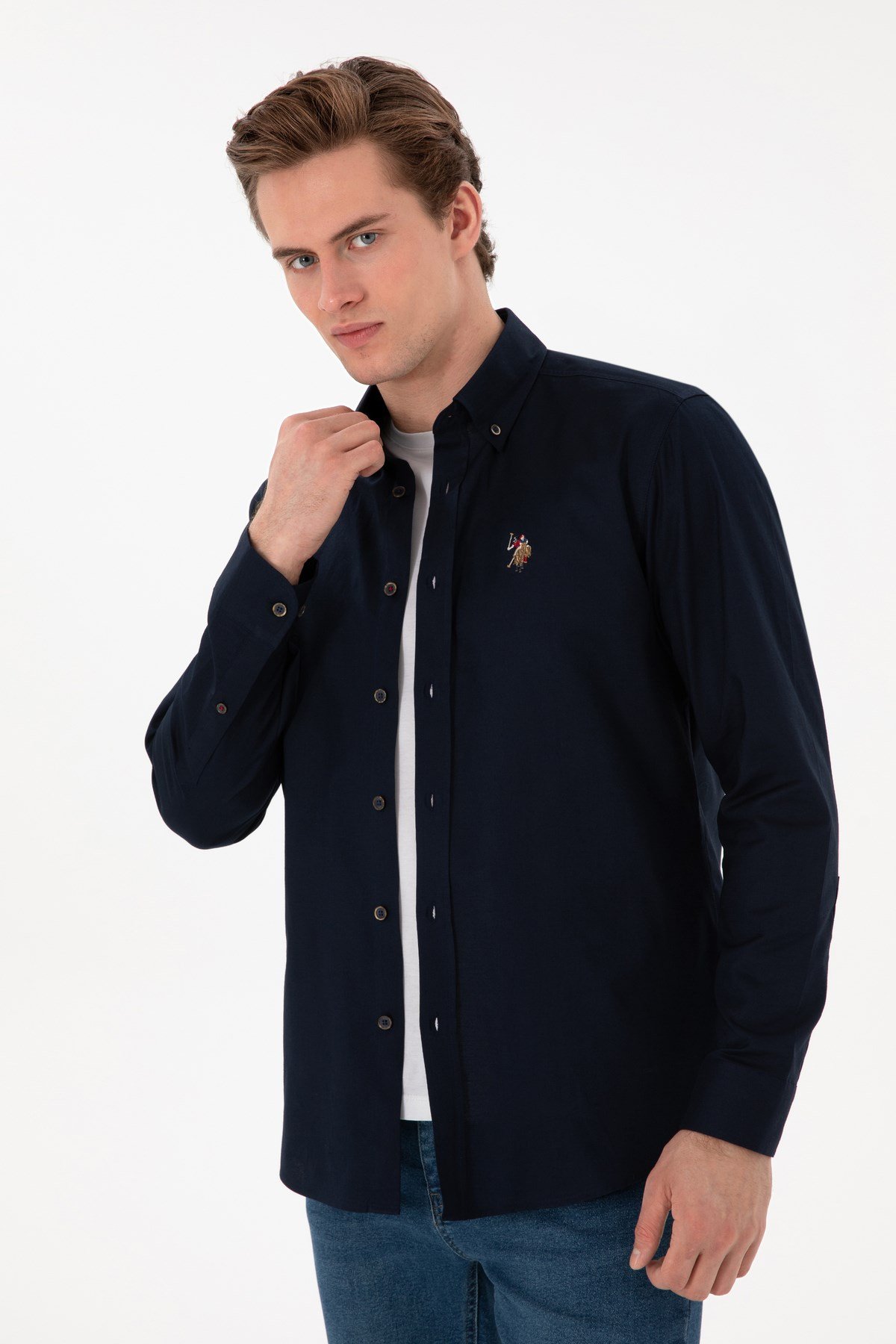U.s. Polo Assn. Dokuma Uzun Kol Regular Gömlek 2083079
