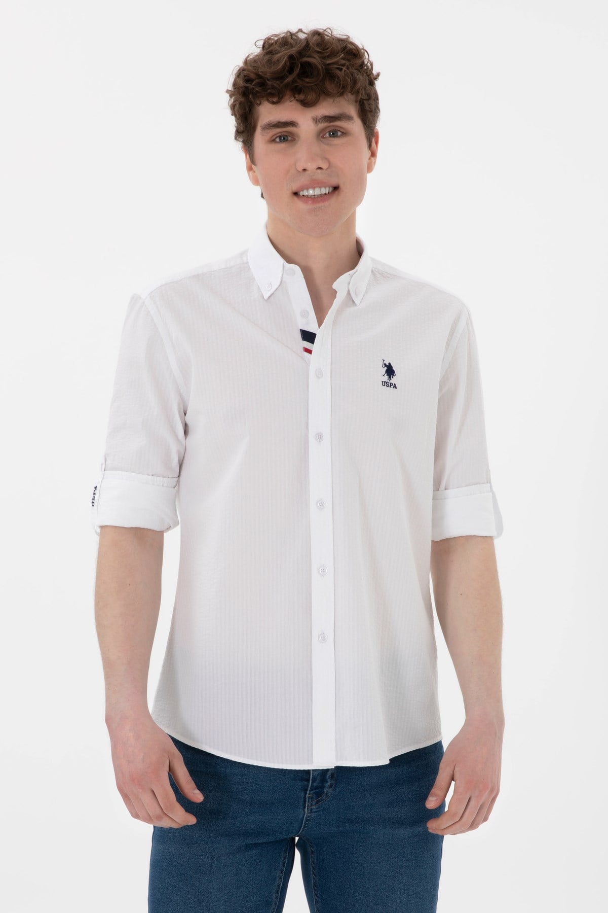 U.s. Polo Assn. Erkek Beyaz Uzun Kollu Regular Gömlek 2170101