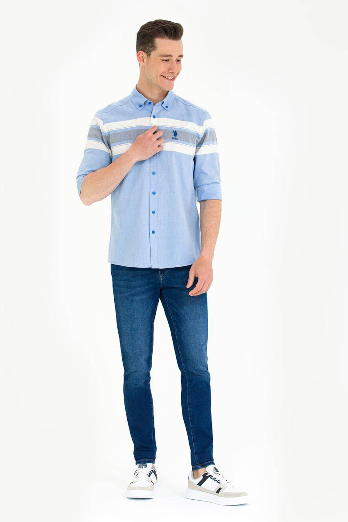 U.S. Polo Assn. Rıbaro Saks Erkek Gömlek 1584026