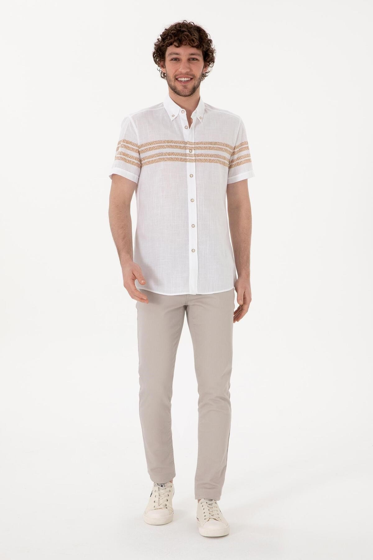 U.s. Polo Assn. Erkek Kısa Kollu Regular %100 Pamuk Gömlek 2172106