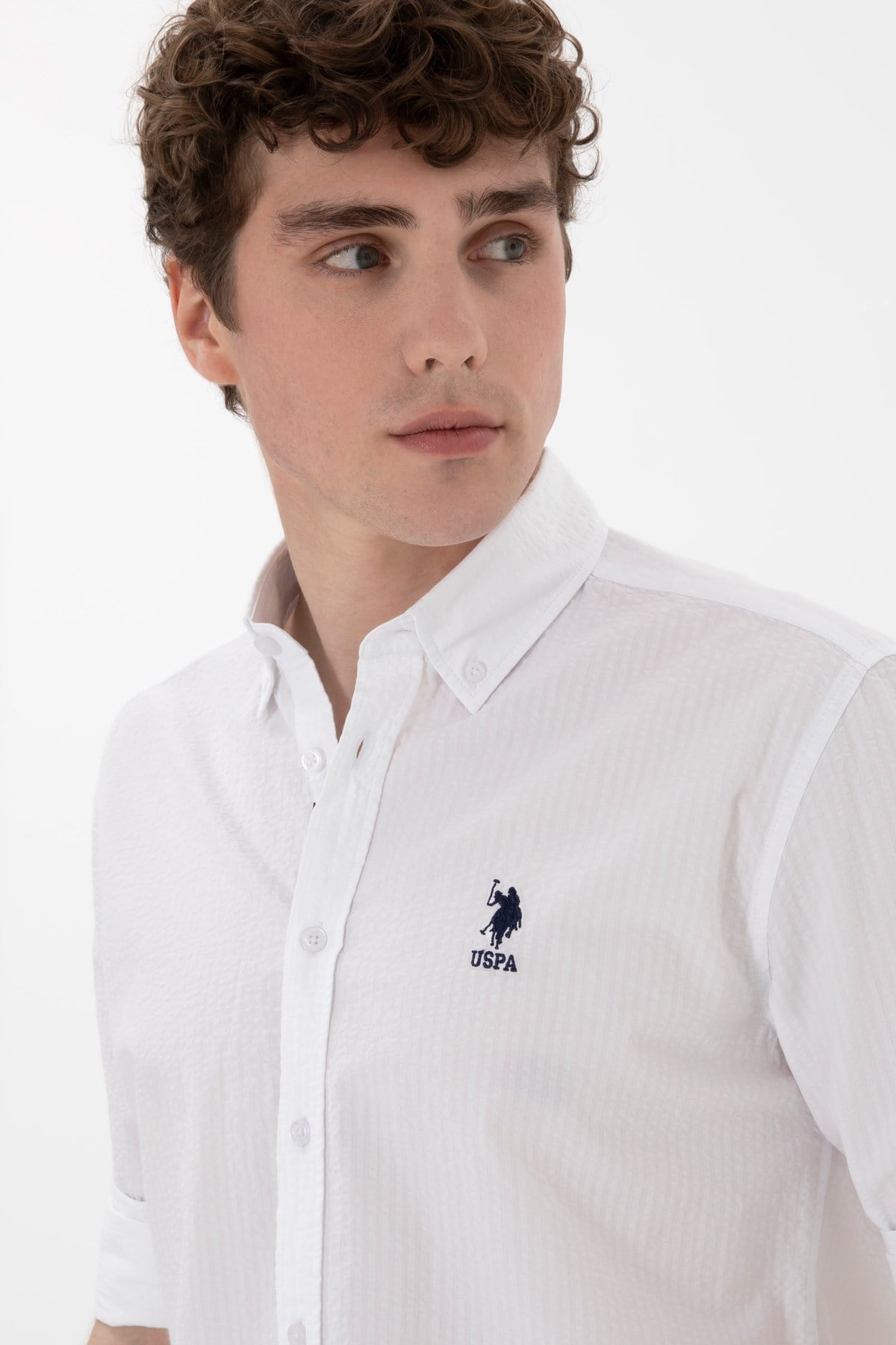 U.s. Polo Assn. Erkek Beyaz Uzun Kollu Regular Gömlek 2170101