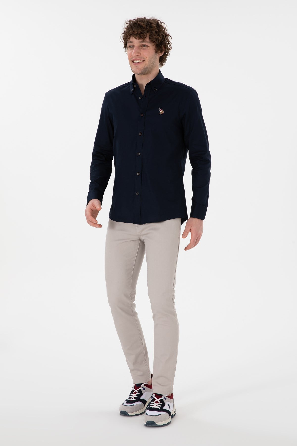 U.s. Polo Assn. %100 Pamuk Uzun Kol Slim Fit Gömlek 2082904