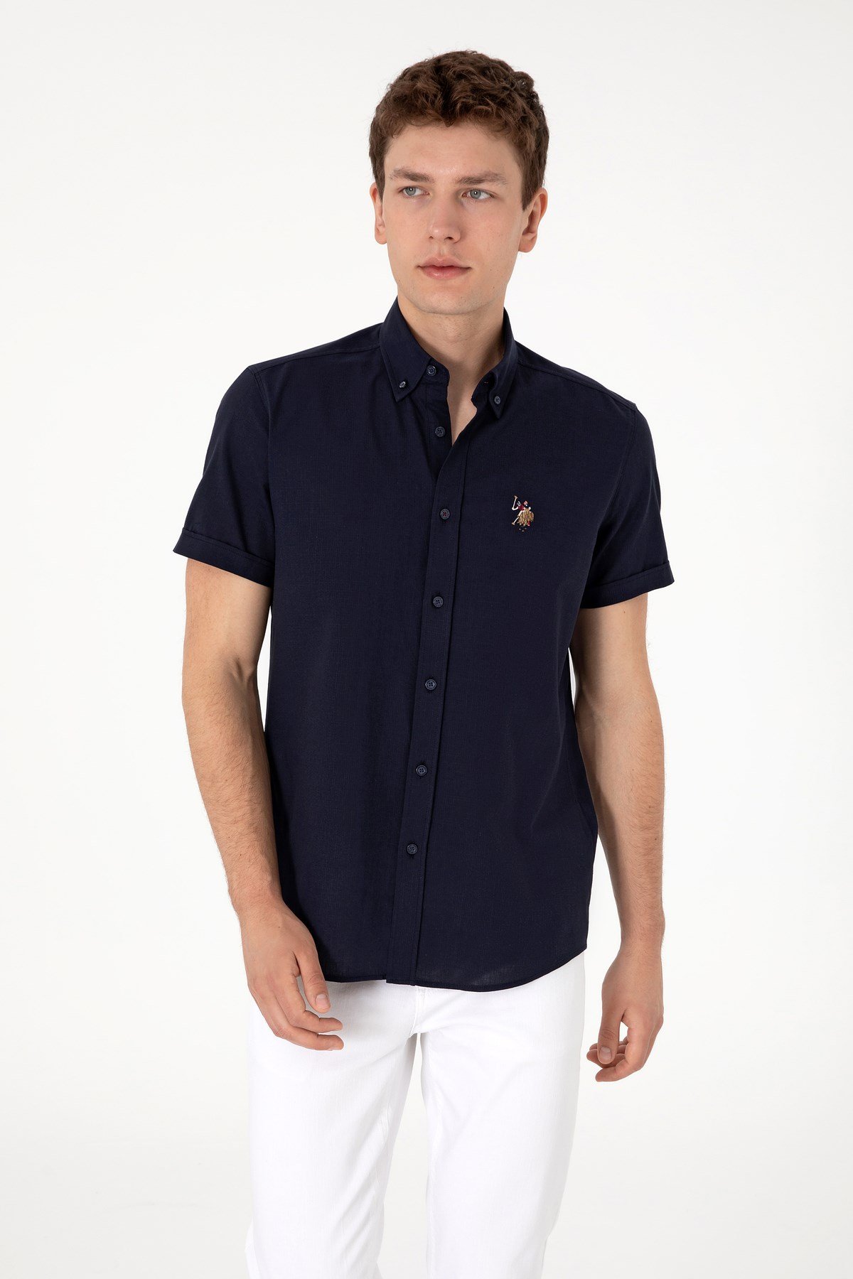 U.S. Polo Assn. Erkek Kısa Kol %100 Pamuk Gömlek 2083854