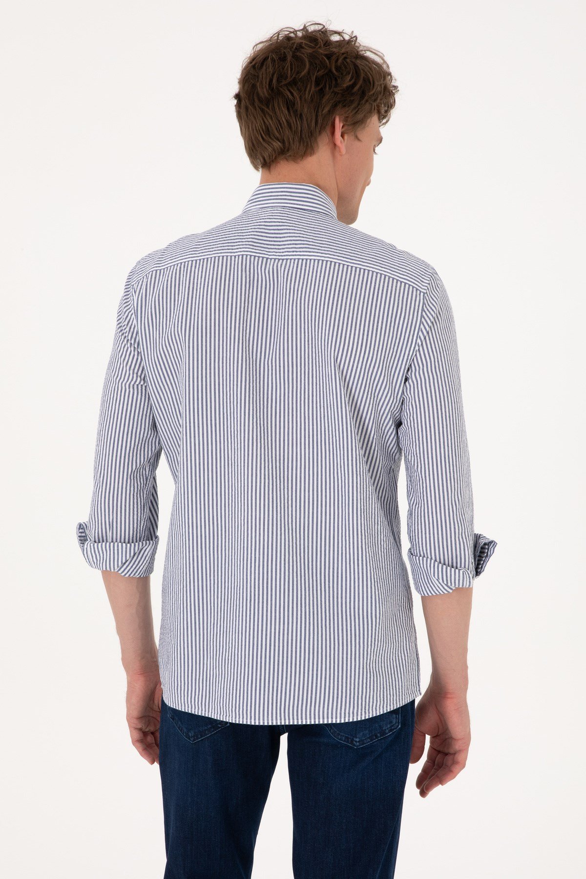 U.s. Polo Assn. Erkek Uzun Kollu Slim Fit %100 Pamuk Gömlek 2103065