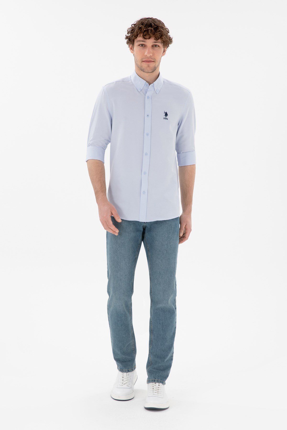 U.s. Polo Assn. Dokuma Uzun Kol Slim Fit Gömlek 2084085