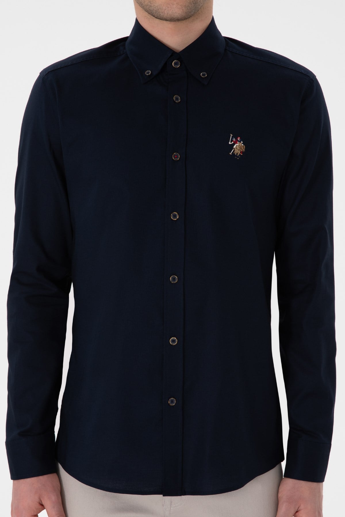 U.s. Polo Assn. %100 Pamuk Uzun Kol Slim Fit Gömlek 2082904