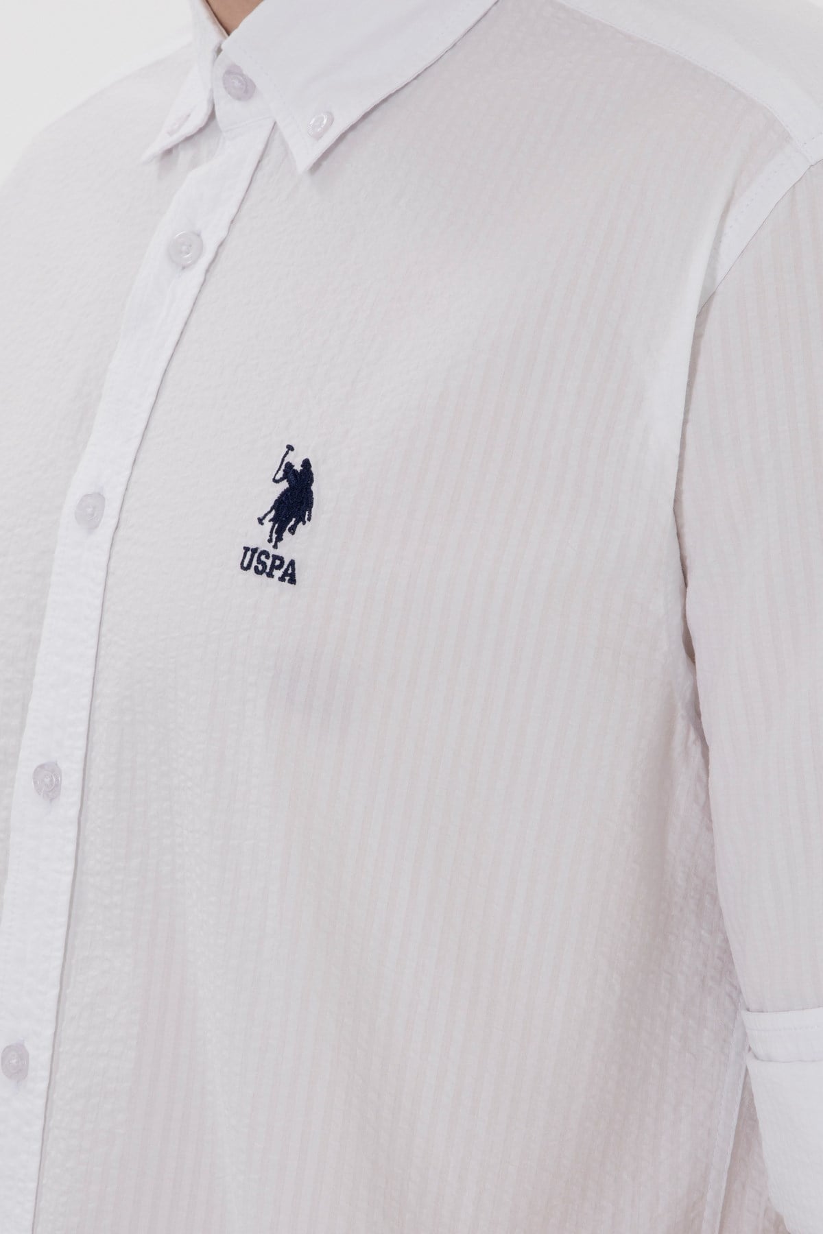 U.s. Polo Assn. Erkek Beyaz Uzun Kollu Regular Gömlek 2170101