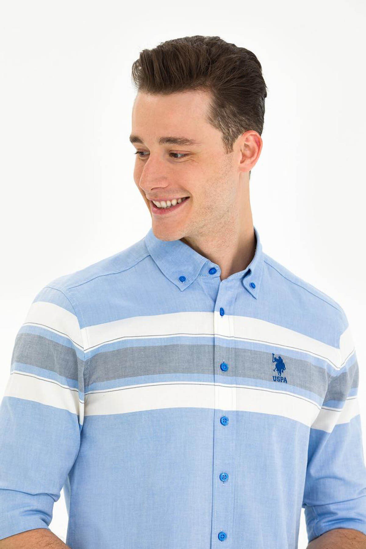 U.S. Polo Assn. Rıbaro Saks Erkek Gömlek 1584026