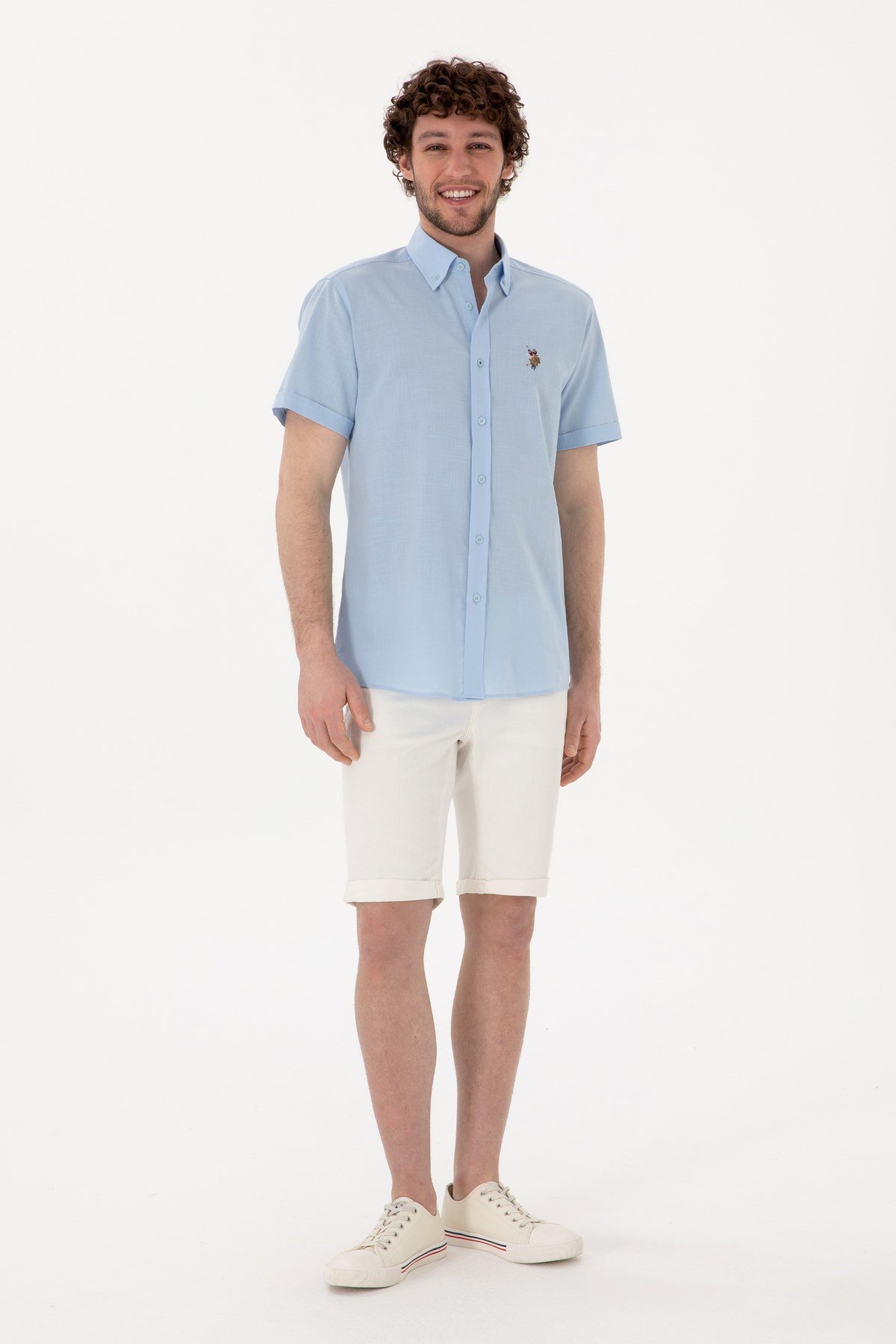 U.S. Polo Assn. Erkek Kısa Kol %100 Pamuk Gömlek 2083854