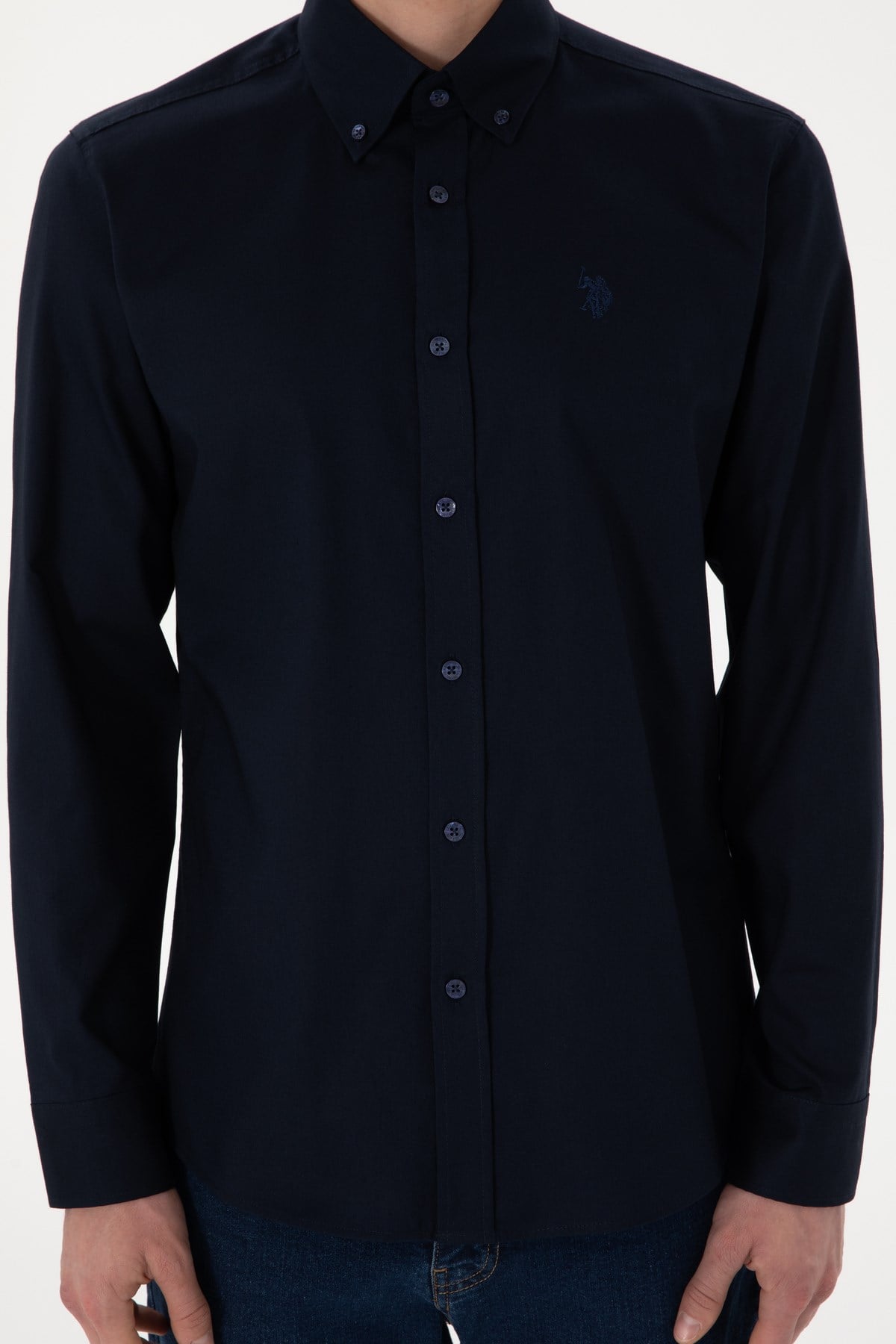 U.s. Polo Assn. %100 Pamuk Uzun Kol Slim Fit Gömlek 2083199