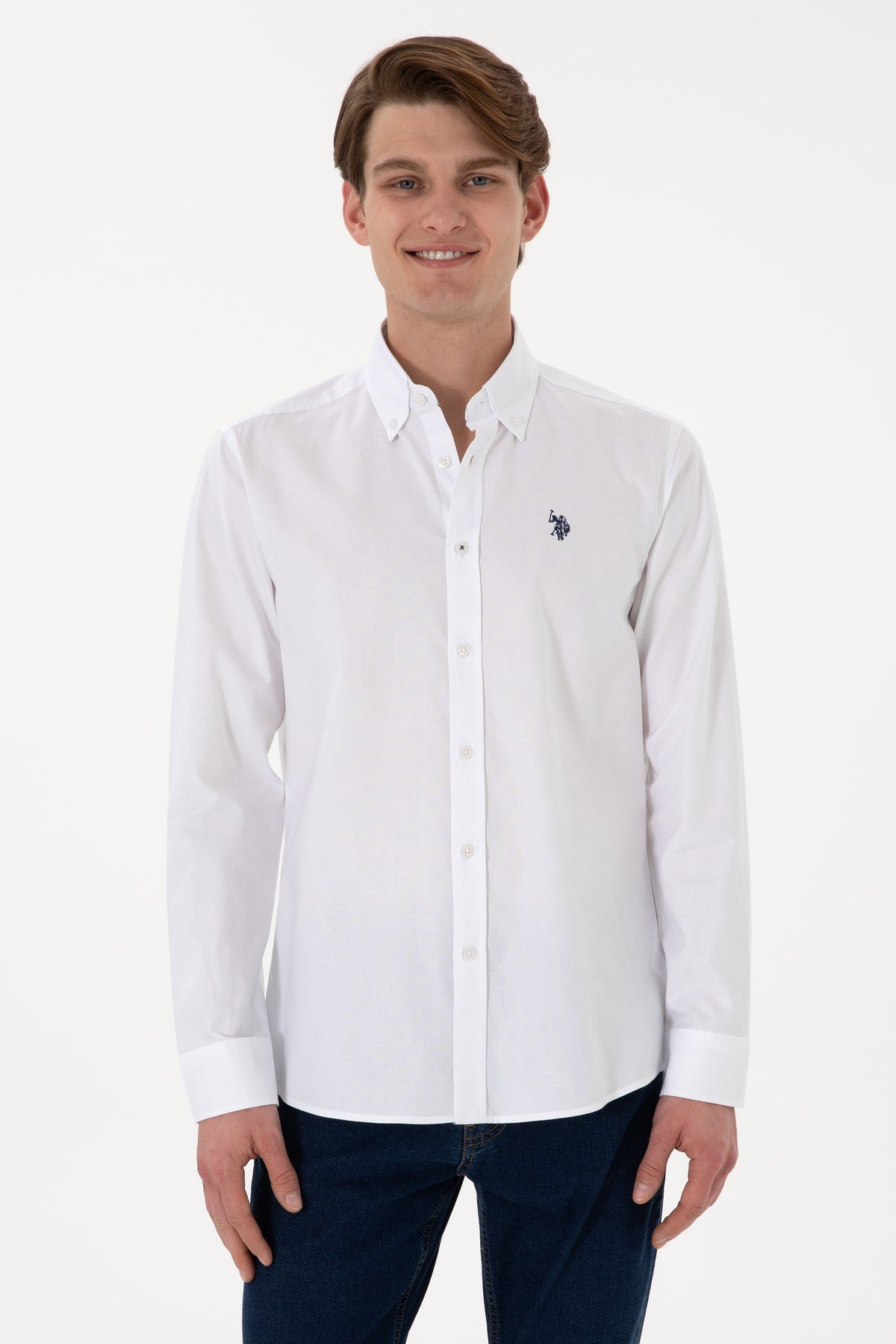 U.s. Polo Assn. %100 Pamuk Uzun Kol Slim Fit Gömlek 2083199