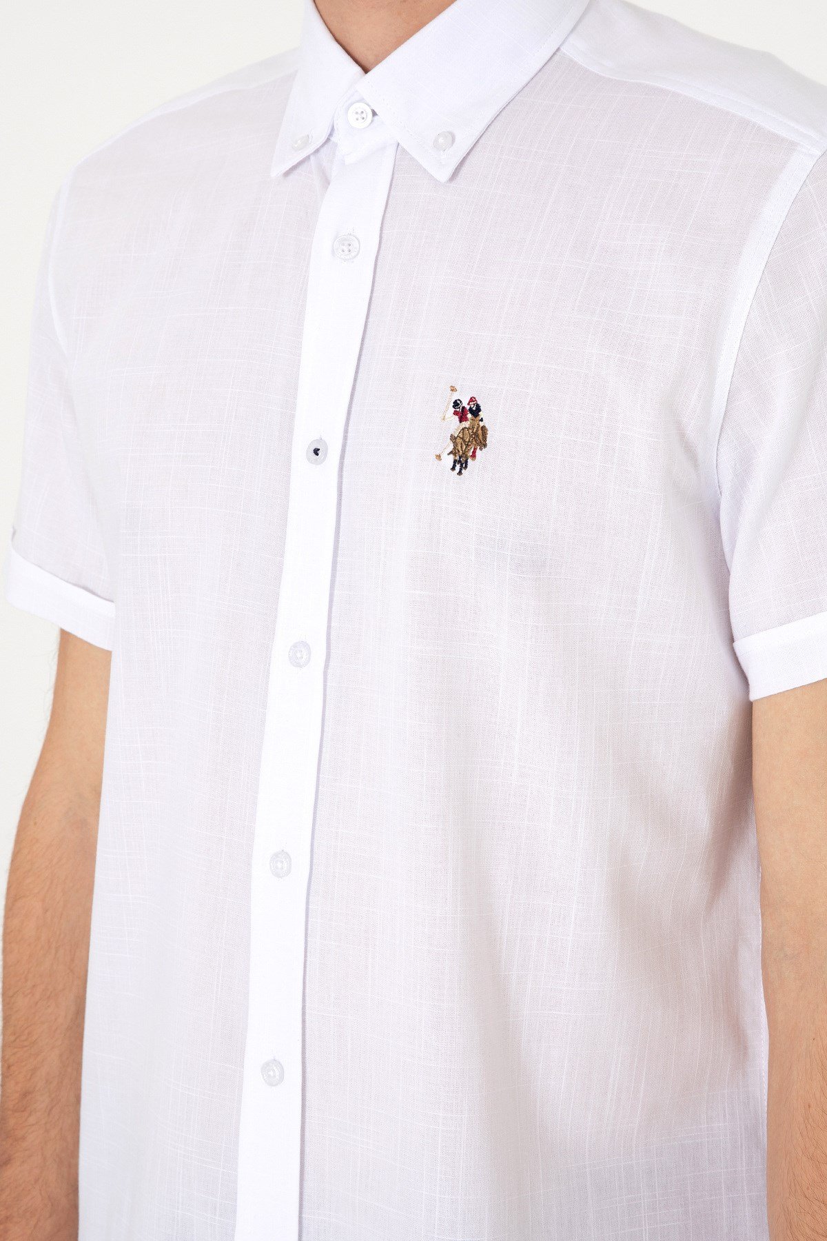 U.S. Polo Assn. Erkek Kısa Kol %100 Pamuk Gömlek 2083854