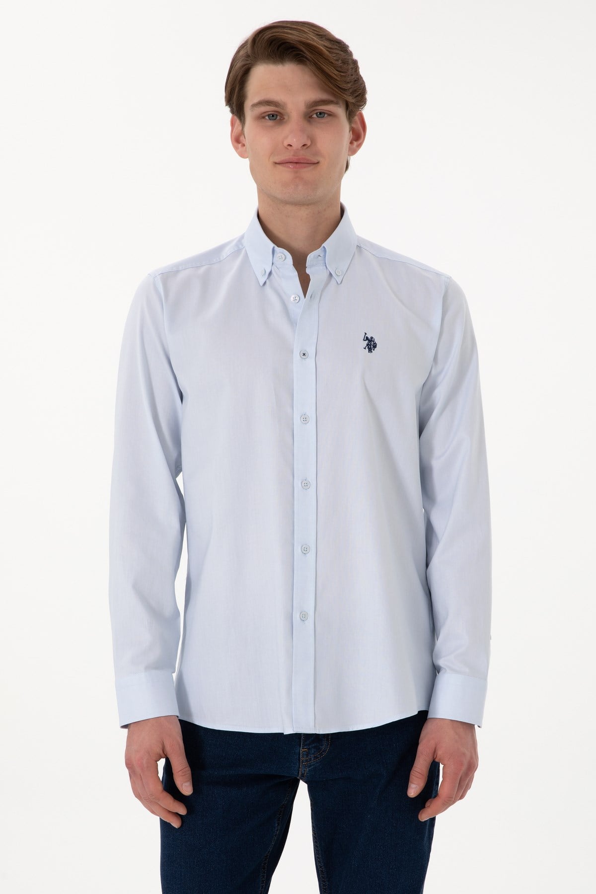 U.s. Polo Assn. %100 Pamuk Uzun Kol Slim Fit Gömlek 2083199
