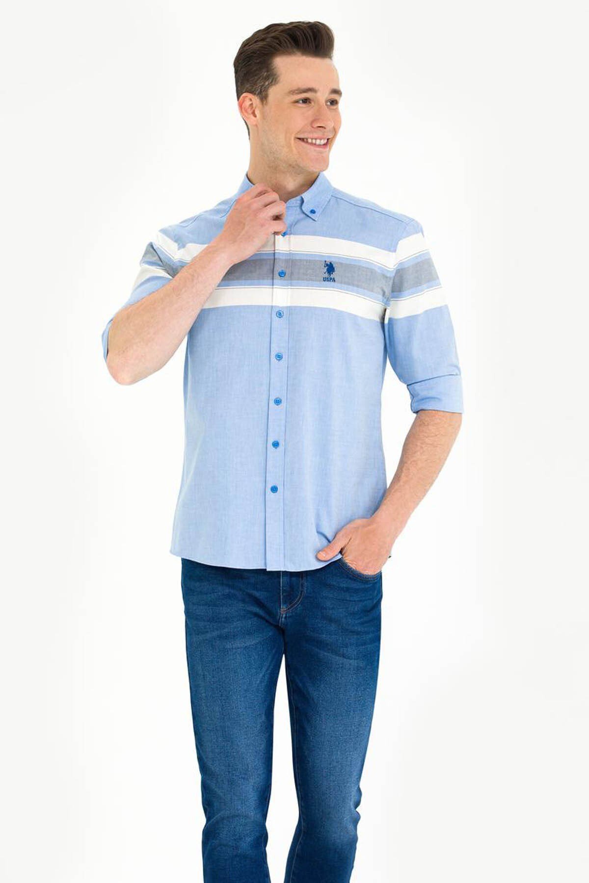 U.S. Polo Assn. Rıbaro Saks Erkek Gömlek 1584026