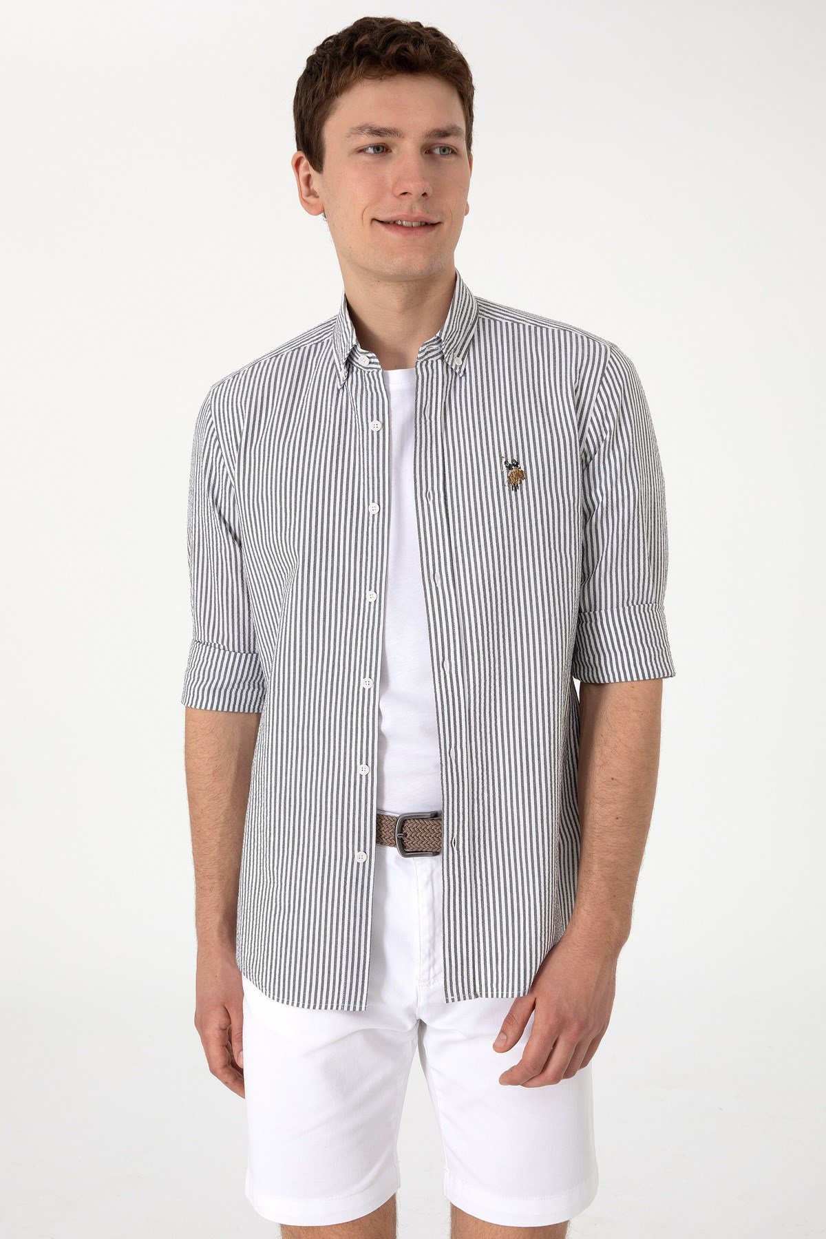 U.s. Polo Assn. Erkek Uzun Kollu Slim Fit %100 Pamuk Gömlek 2103065