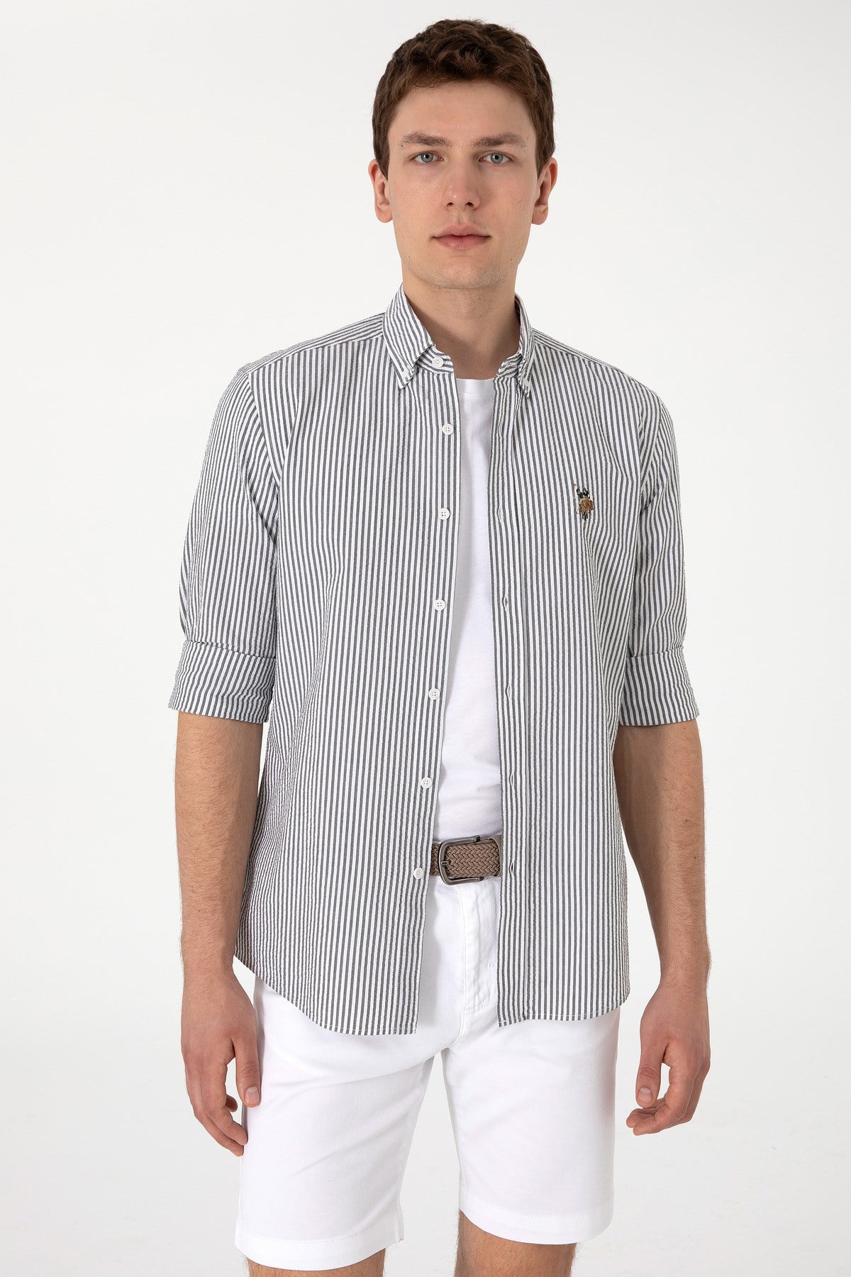 U.s. Polo Assn. Erkek Uzun Kollu Slim Fit %100 Pamuk Gömlek 2103065