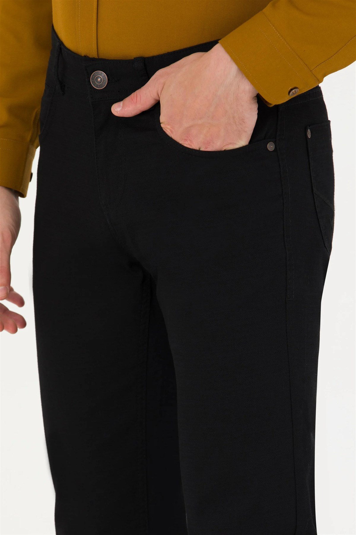U.s. Polo Assn. Erkek Siyah Kanvas Pantolon 1728006