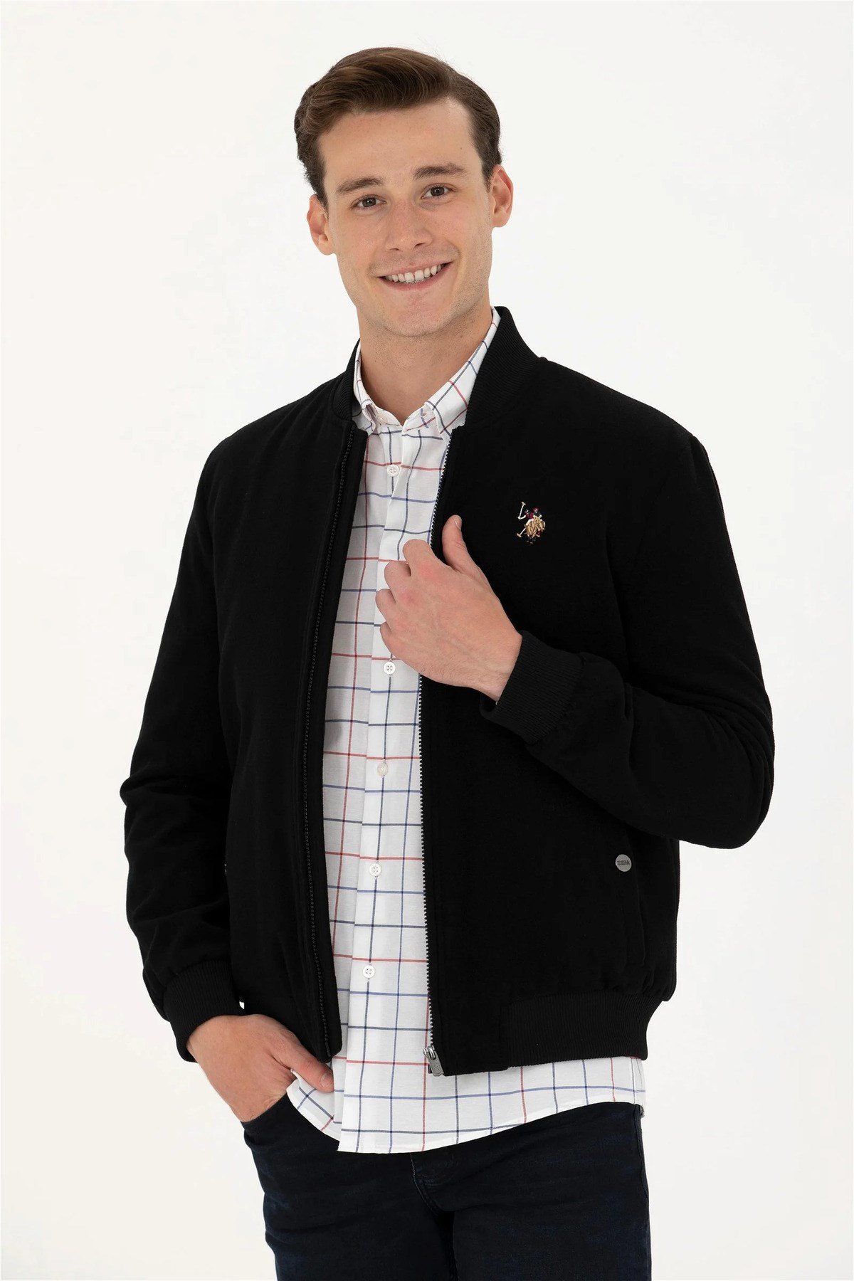 U.S. POLO ASSN. KAŞE SPOR SİYAH MONT