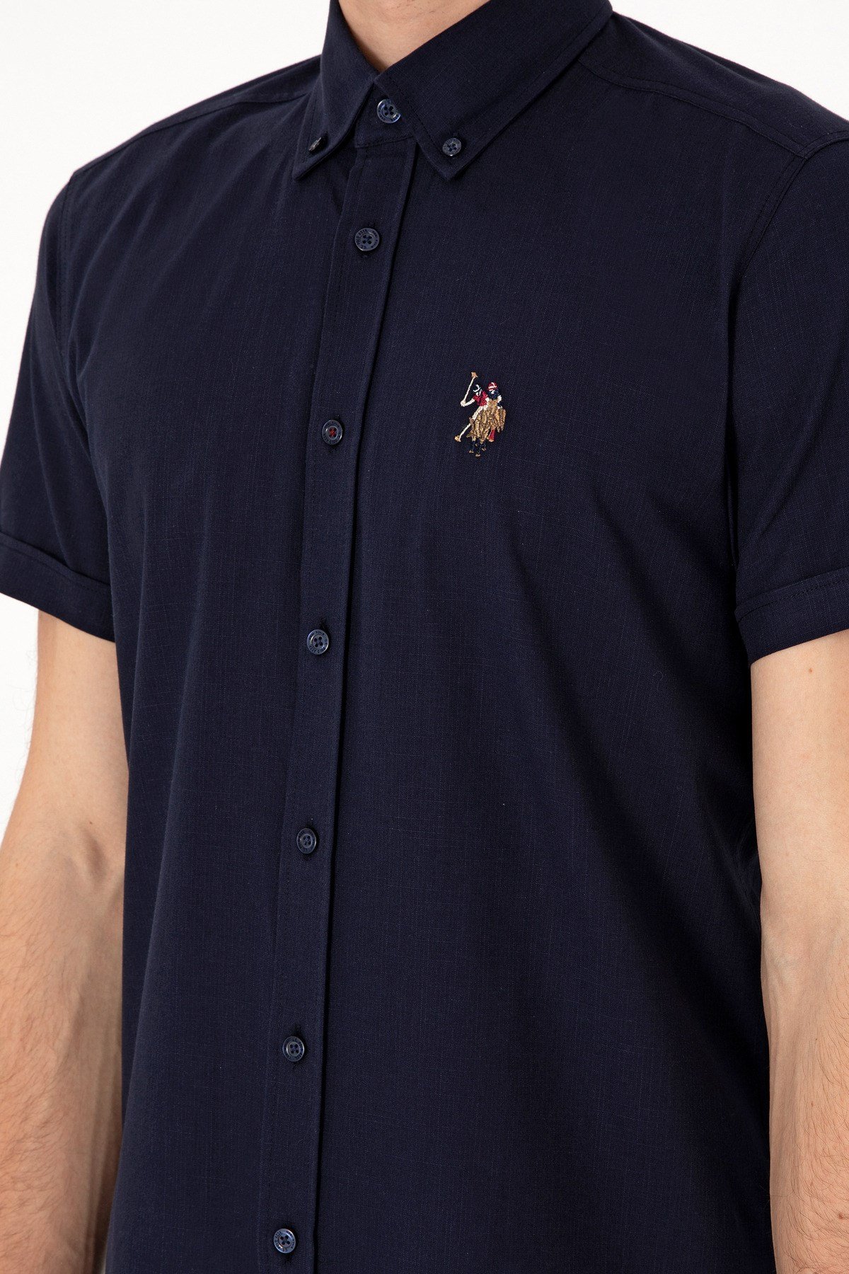U.S. Polo Assn. Erkek Kısa Kol %100 Pamuk Gömlek 2083854
