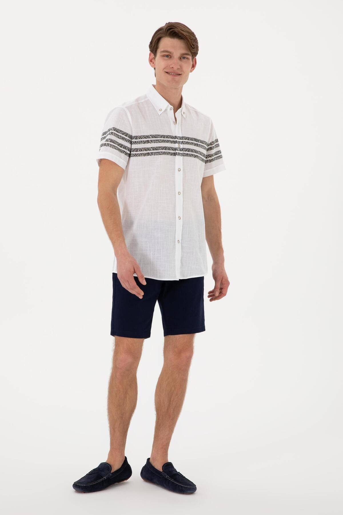 U.s. Polo Assn. Erkek Kısa Kollu Regular %100 Pamuk Gömlek 2172106