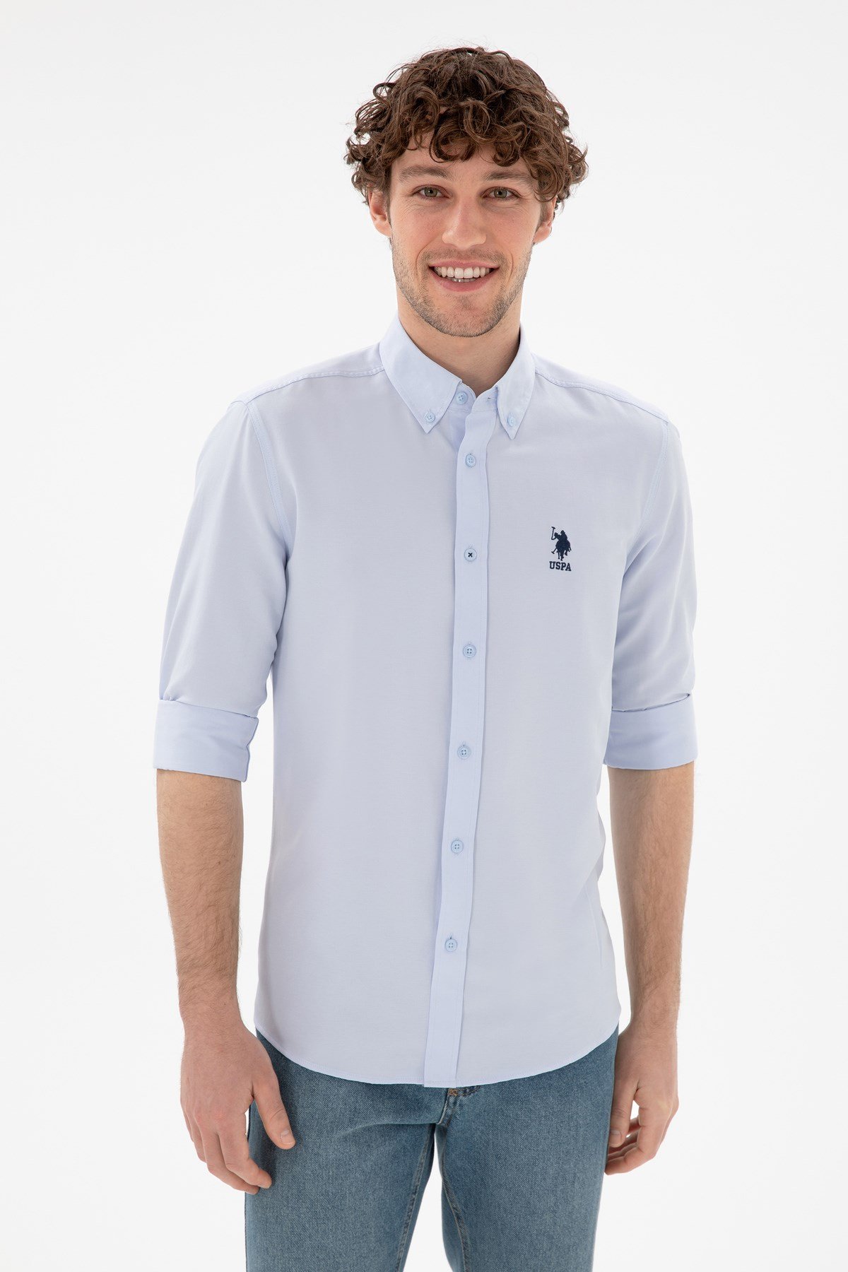 U.s. Polo Assn. Dokuma Uzun Kol Slim Fit Gömlek 2084085
