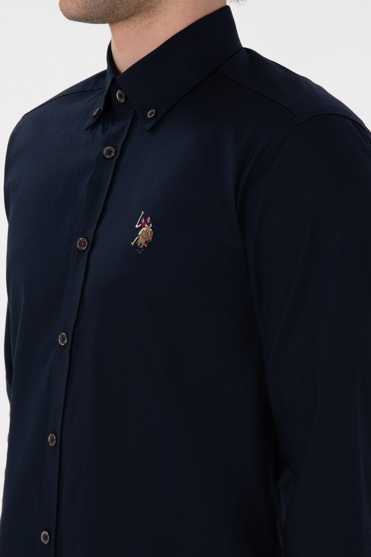 U.s. Polo Assn. %100 Pamuk Uzun Kol Slim Fit Gömlek 2082904