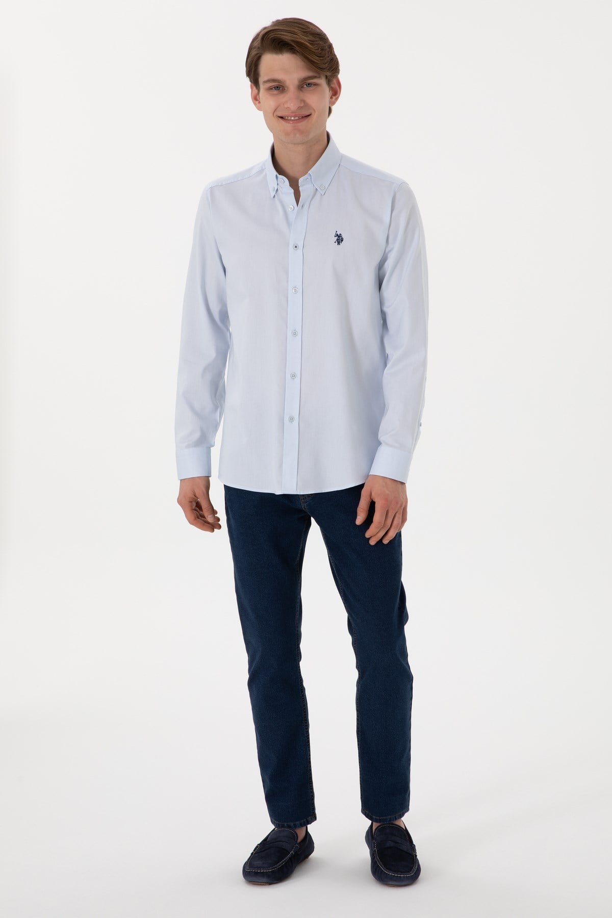 U.s. Polo Assn. %100 Pamuk Uzun Kol Slim Fit Gömlek 2083199