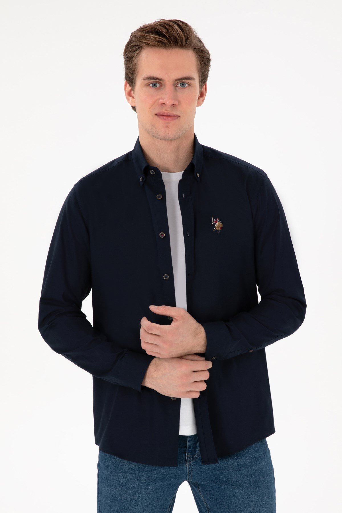 U.s. Polo Assn. Dokuma Uzun Kol Regular Gömlek 2083079