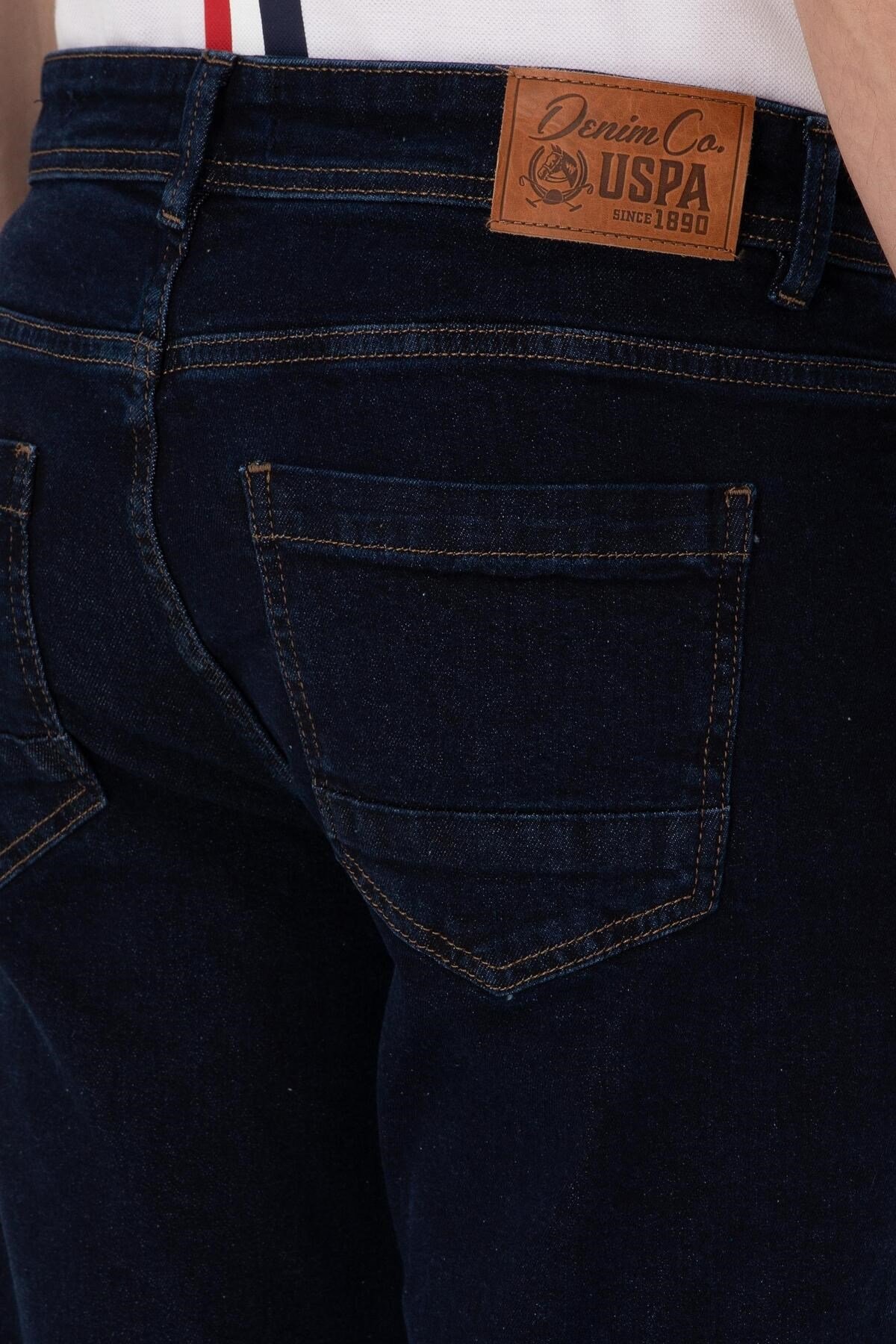U.S. Polo Assn. Erkek Straight Fit %98 Pamuk Jean Pantolon - Mavi 2081296