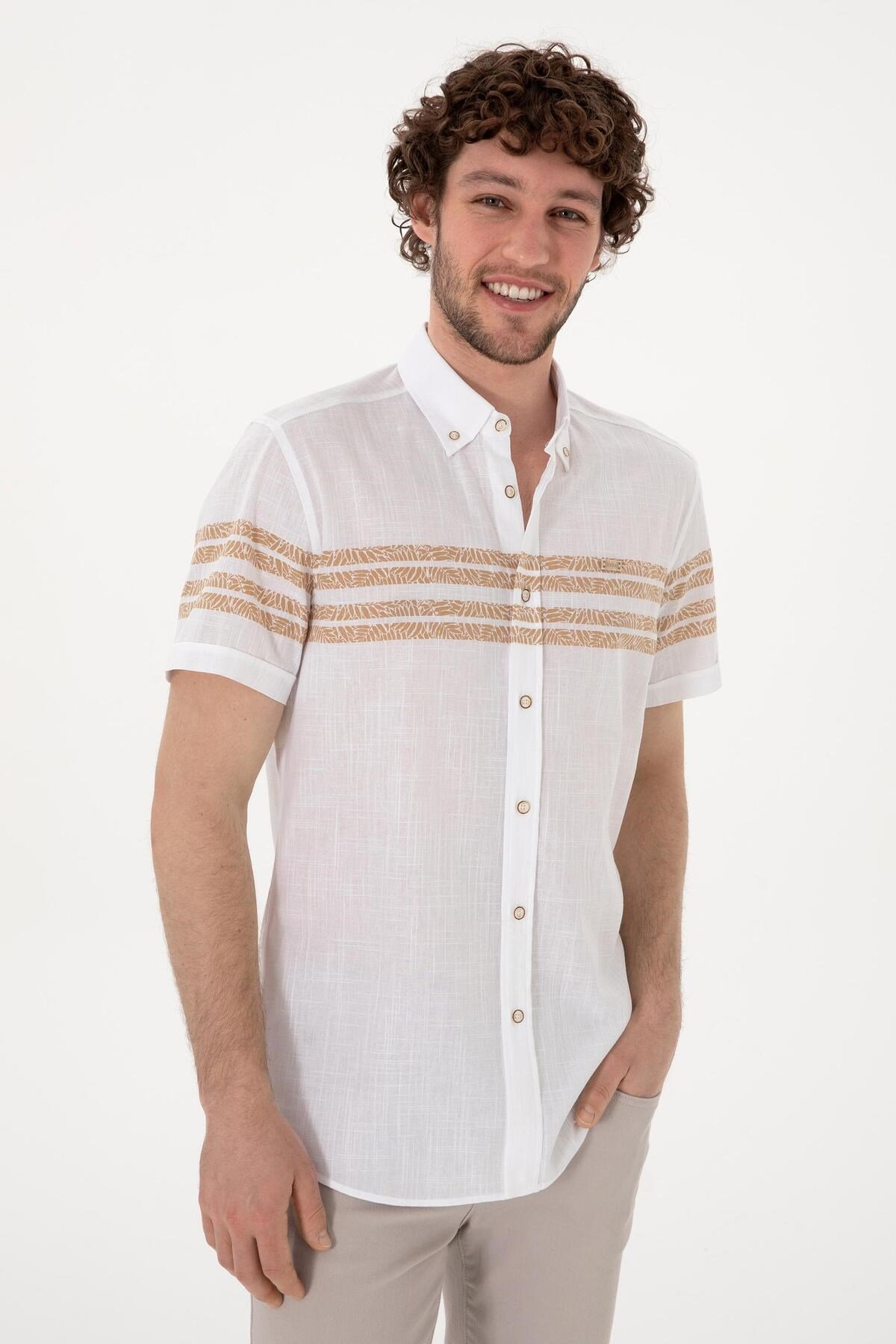 U.s. Polo Assn. Erkek Kısa Kollu Regular %100 Pamuk Gömlek 2172106