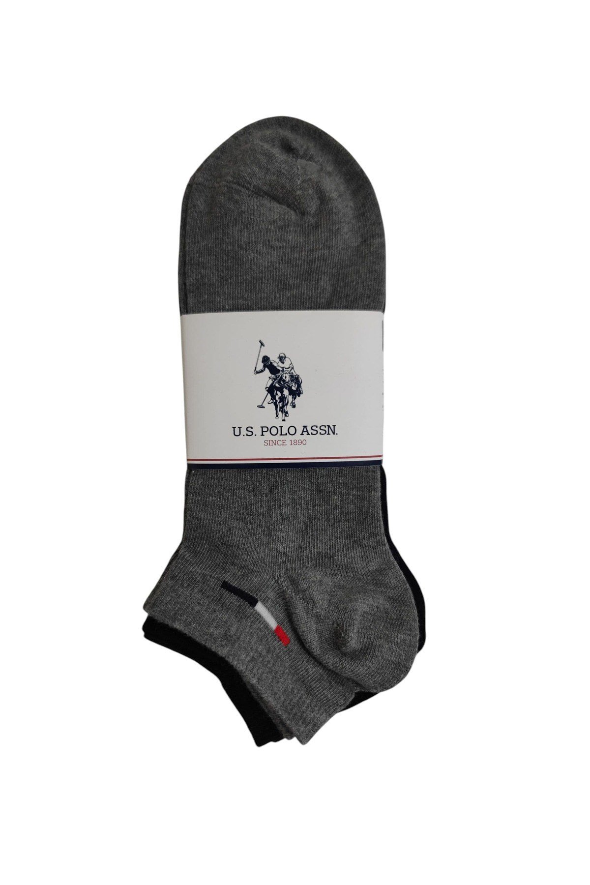 U.s. Polo Assn. 5’li Paket Çorap Gri Melanj - Regular Fit - Şık ve Rahat Tasarım (Erkek/)