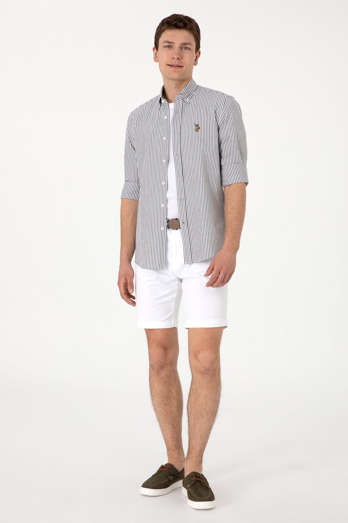 U.s. Polo Assn. Erkek Uzun Kollu Slim Fit %100 Pamuk Gömlek 2103065
