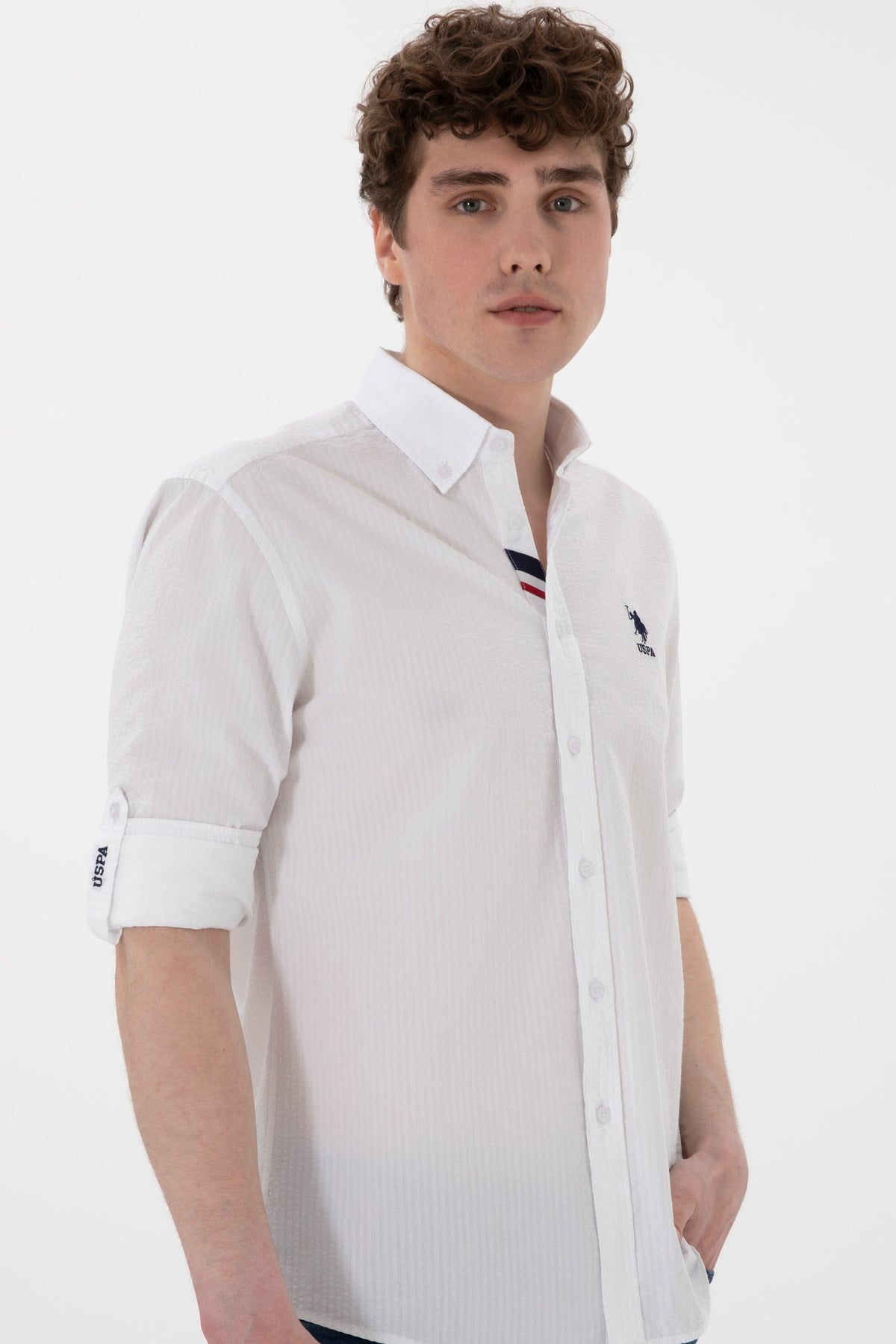 U.s. Polo Assn. Erkek Beyaz Uzun Kollu Regular Gömlek 2170101