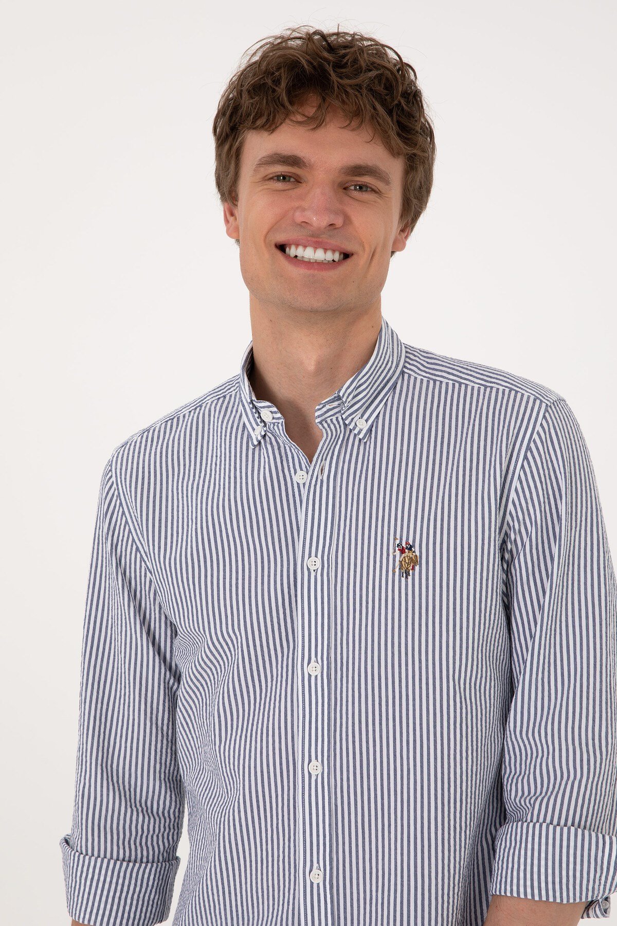 U.s. Polo Assn. Erkek Uzun Kollu Slim Fit %100 Pamuk Gömlek 2103065