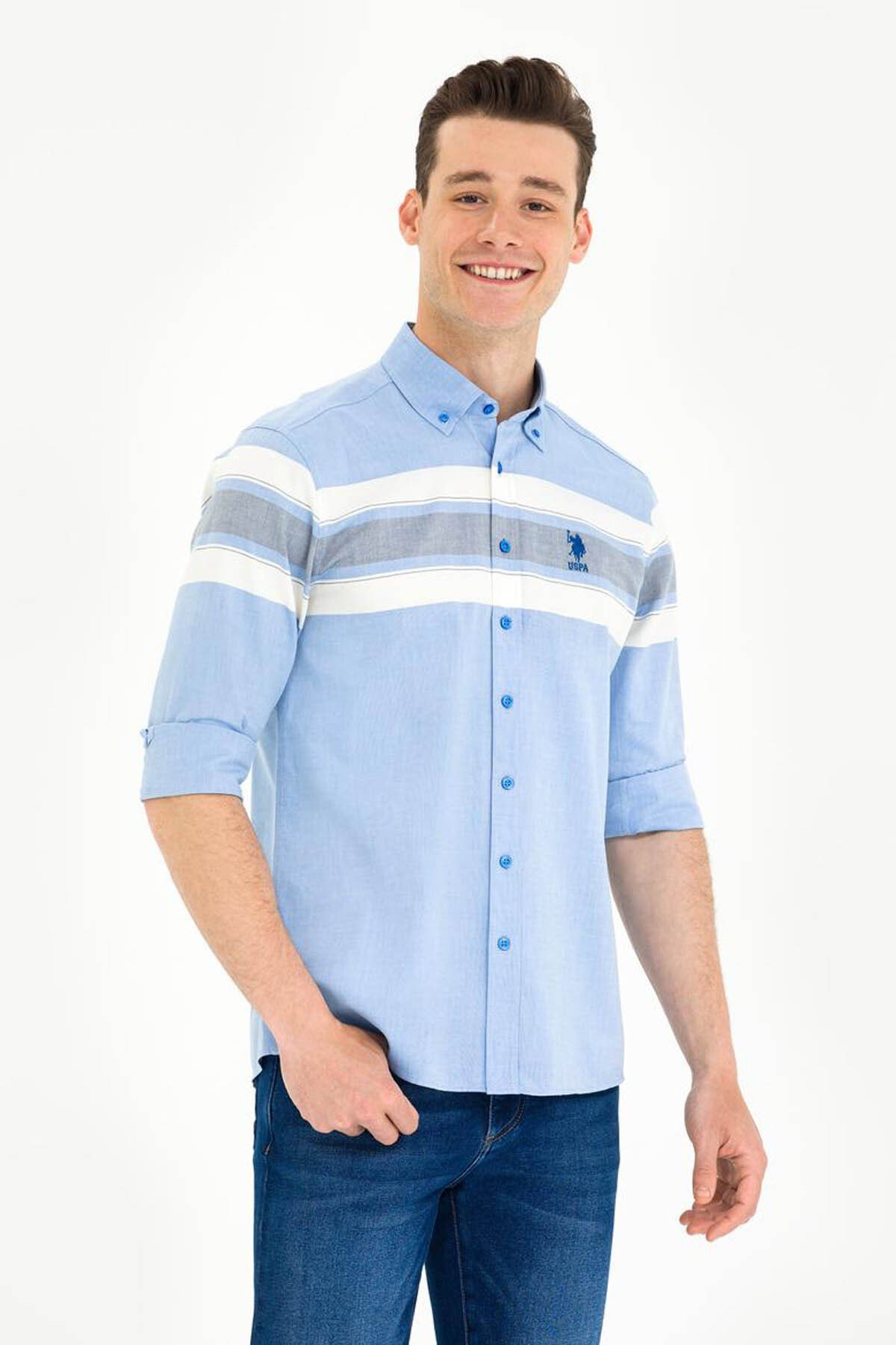 U.S. Polo Assn. Rıbaro Saks Erkek Gömlek 1584026