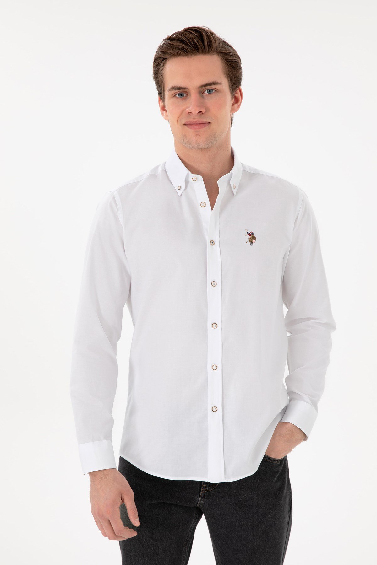 U.s. Polo Assn. Dokuma Uzun Kol Regular Gömlek 2083079