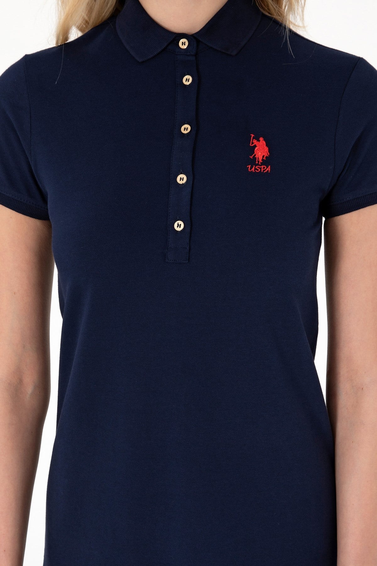 U.s. Polo Assn. Kadın Polo Yaka Mini Boy Örme Elbise 2075130