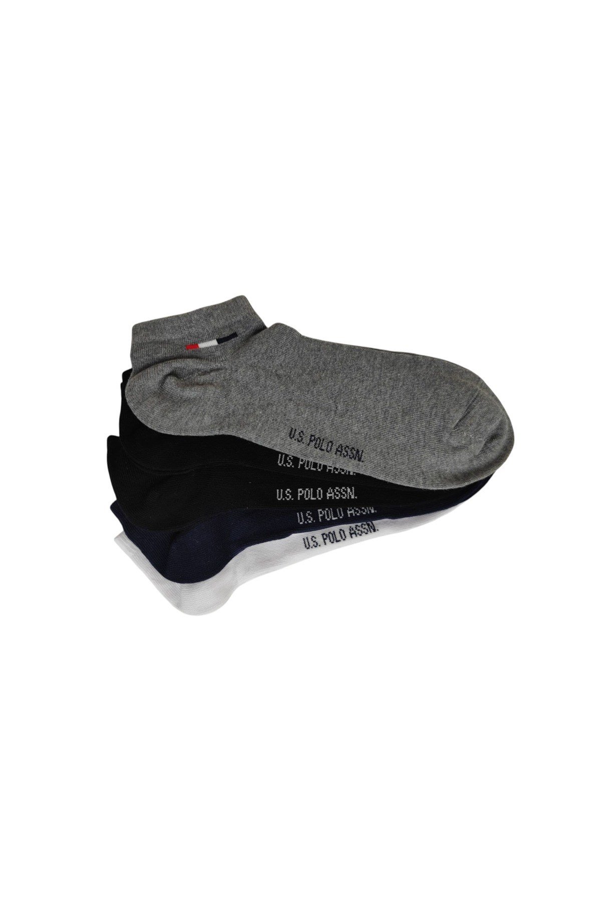 U.s. Polo Assn. 5’li Paket Çorap Gri Melanj - Regular Fit - Şık ve Rahat Tasarım (Erkek/)