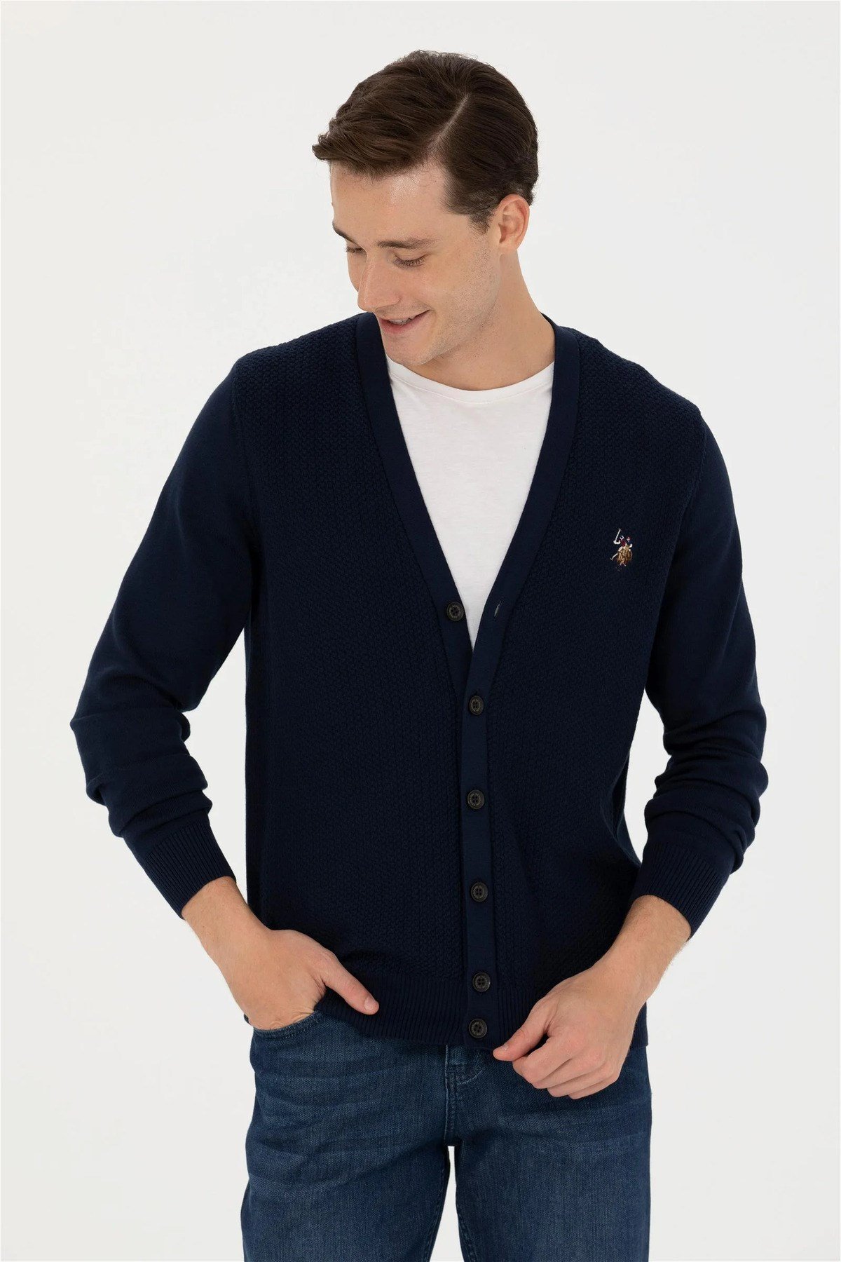 U.S. Polo Assn. Siyah Basic Triko Hırka Asil'Ce ButikHome
