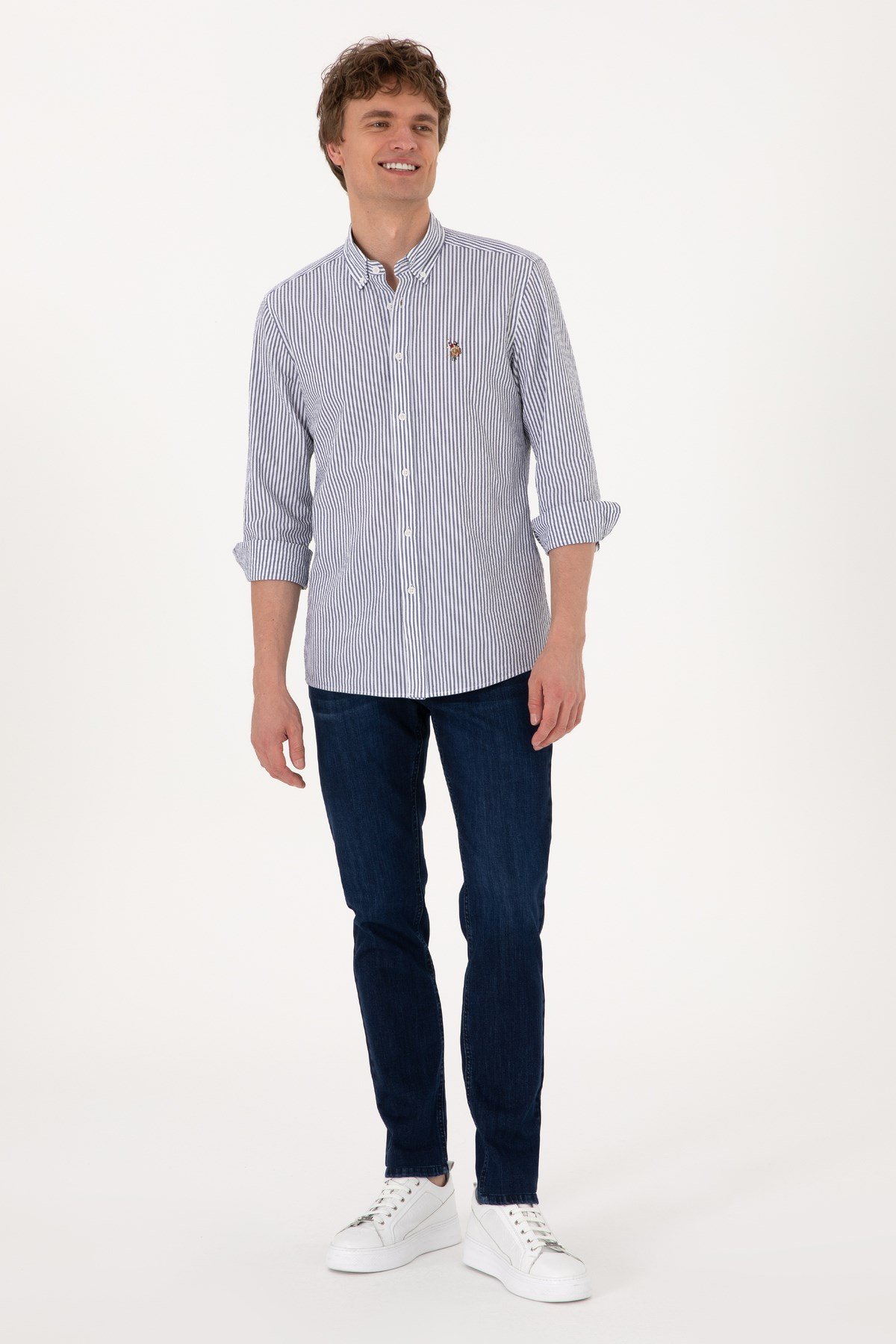 U.s. Polo Assn. Erkek Uzun Kollu Slim Fit %100 Pamuk Gömlek 2103065