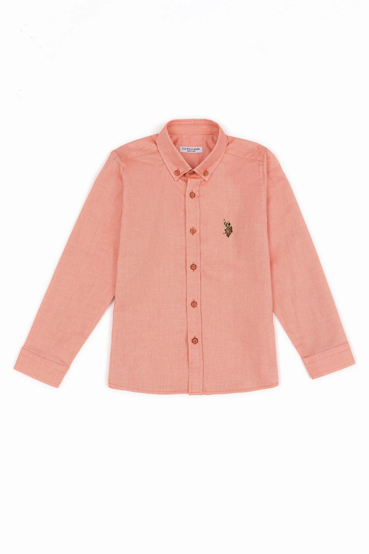 U.S. Polo Assn. Erkek Çocuk Somon Uzun Kollu Basic Gömlek G083SZ004.000.1368422.VR047