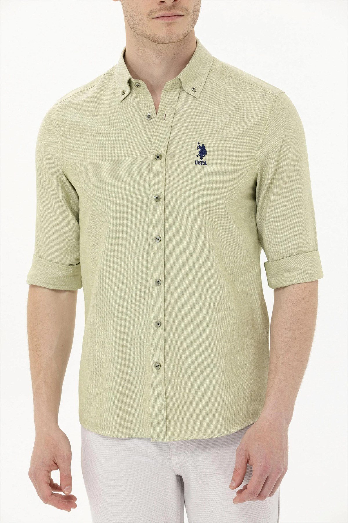 U.S. Polo Assn. Erkek Koyu Haki Uzun Kollu Basic Gömlek G081GL004.000.1363580.VR111