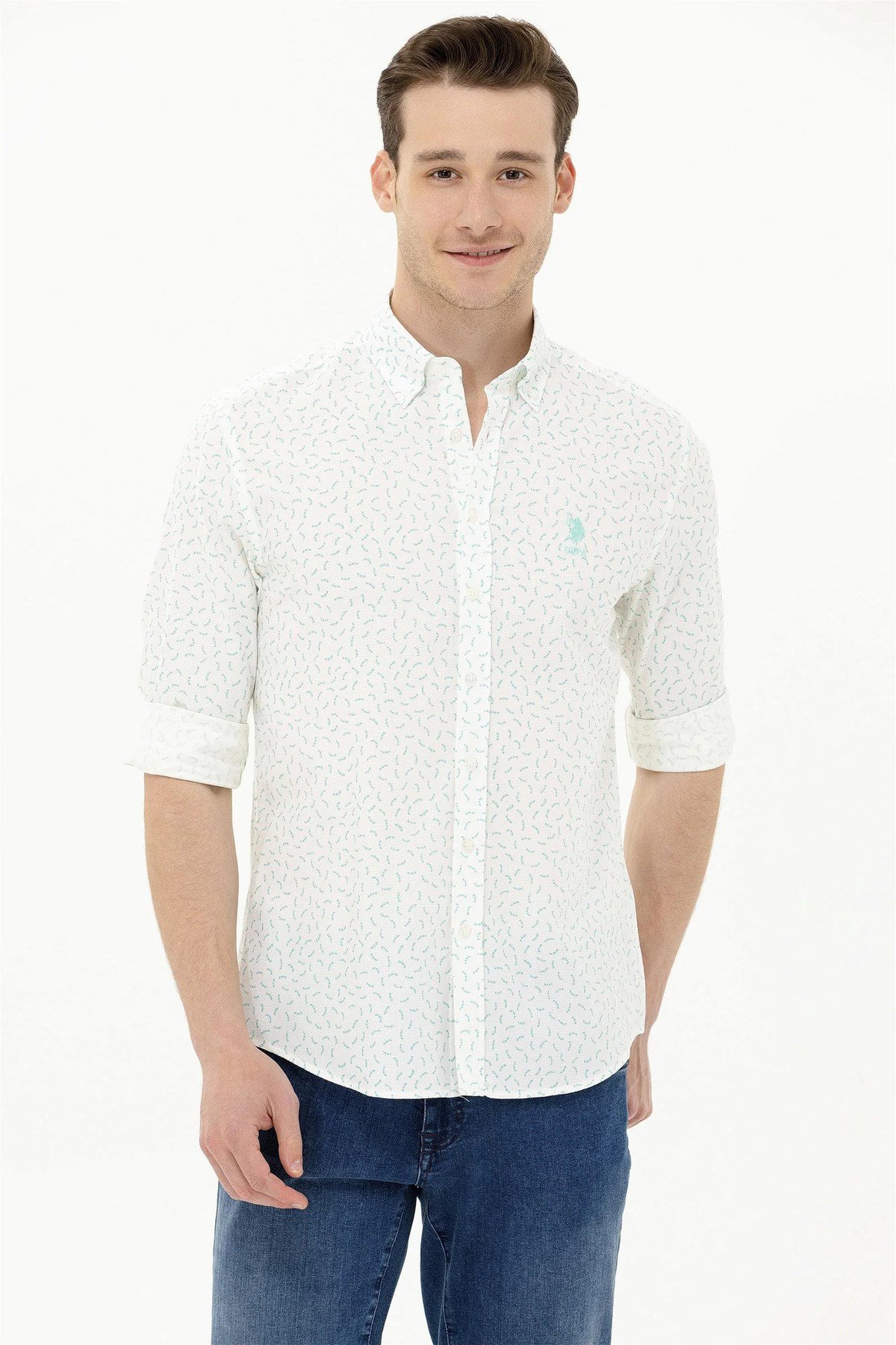 U.S. Polo Assn. Erkek Mint Uzun Kollu Gömlek G081GL004.000.1579418.VR090