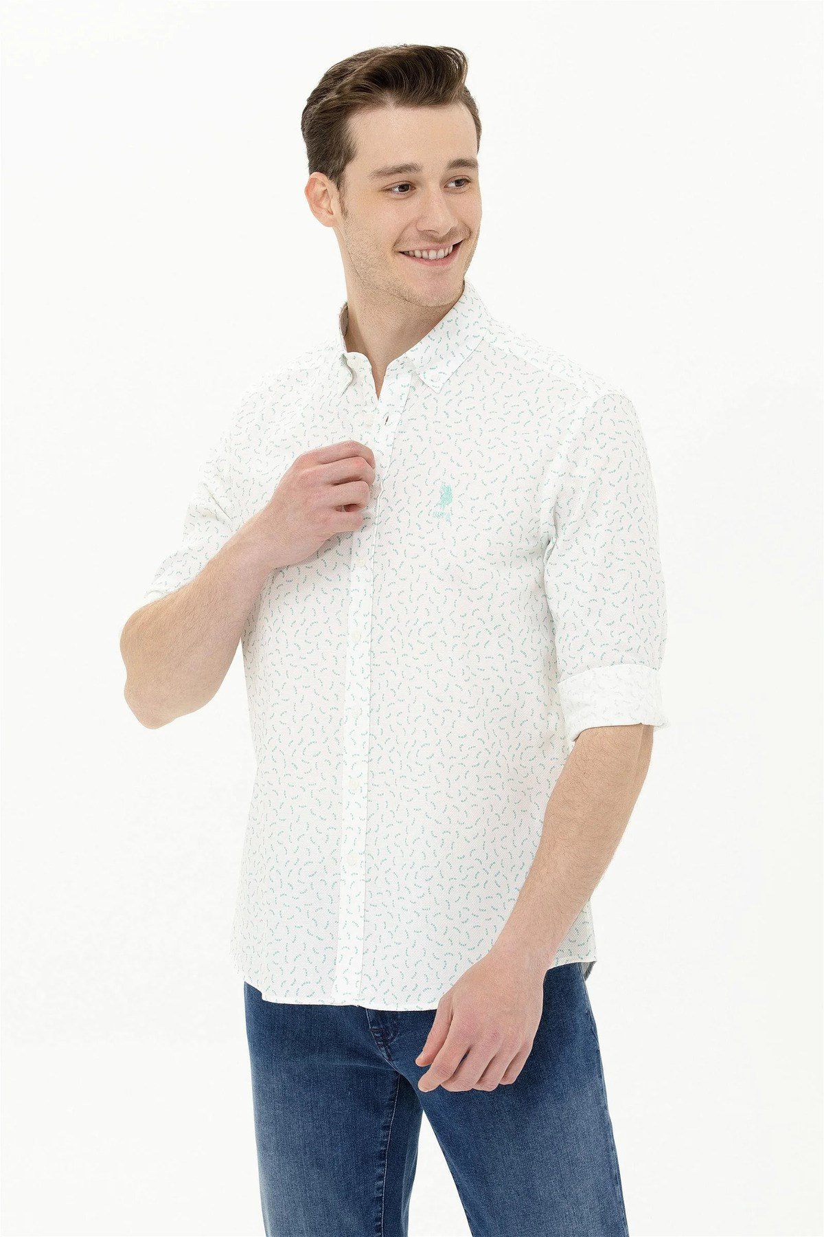U.S. Polo Assn. Erkek Mint Uzun Kollu Gömlek G081GL004.000.1579418.VR090