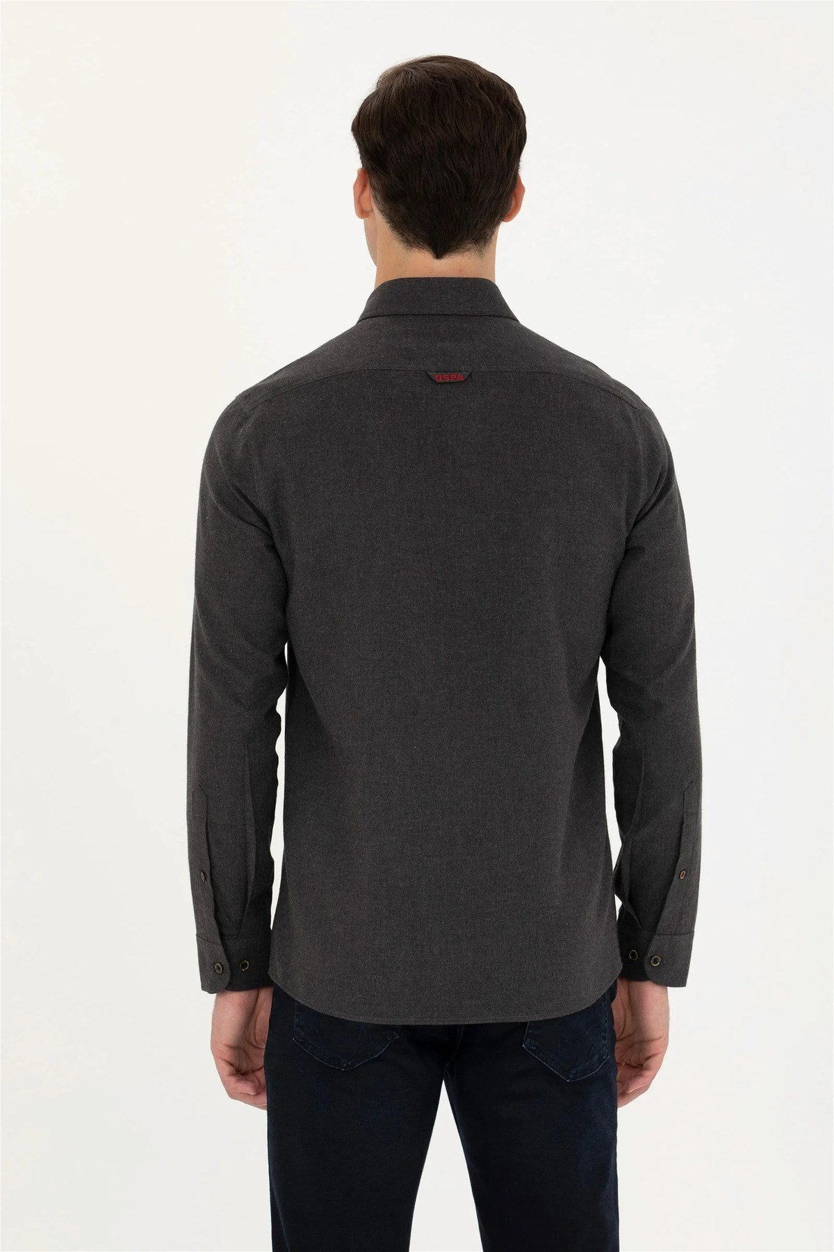 U.S. Polo Assn. Erkek Siyah Uzun Kollu Basic Gömlek G081SZ004.000.1672287.VR046