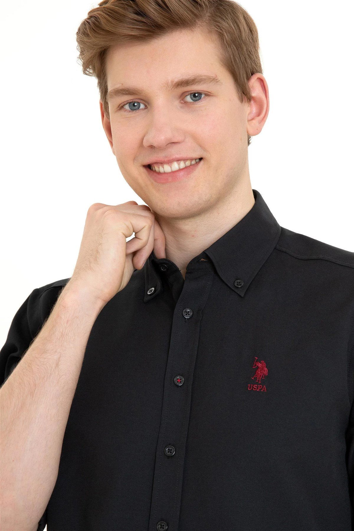 U.S. Polo Assn. Erkek Siyah Uzun Kollu Basic Gömlek G081GL004.000.1570715.VR046