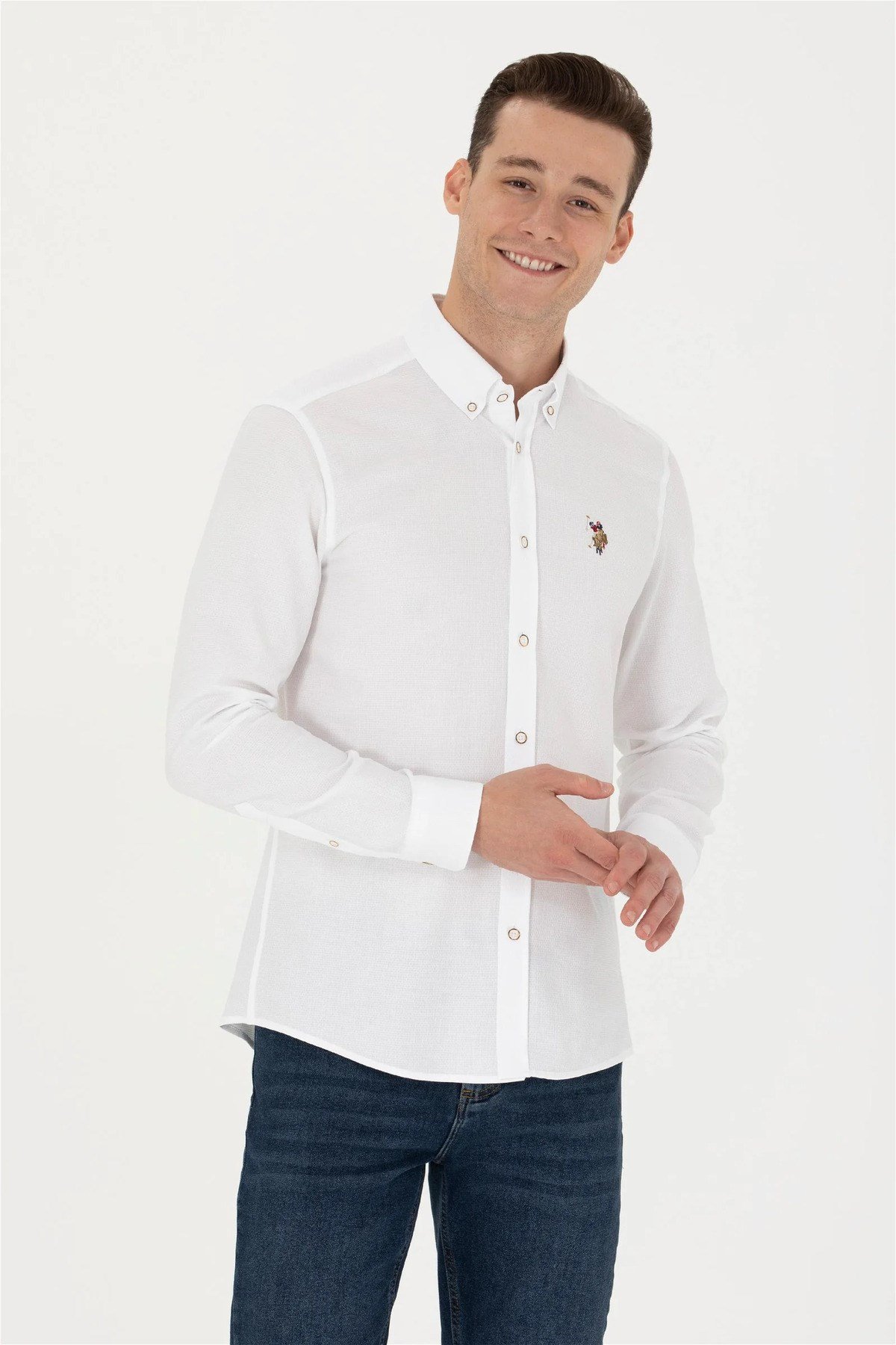 U.S. Polo Assn. Erkek Uzun Kollu Basic Gömlek G081SZ004.000.1672499.VR013