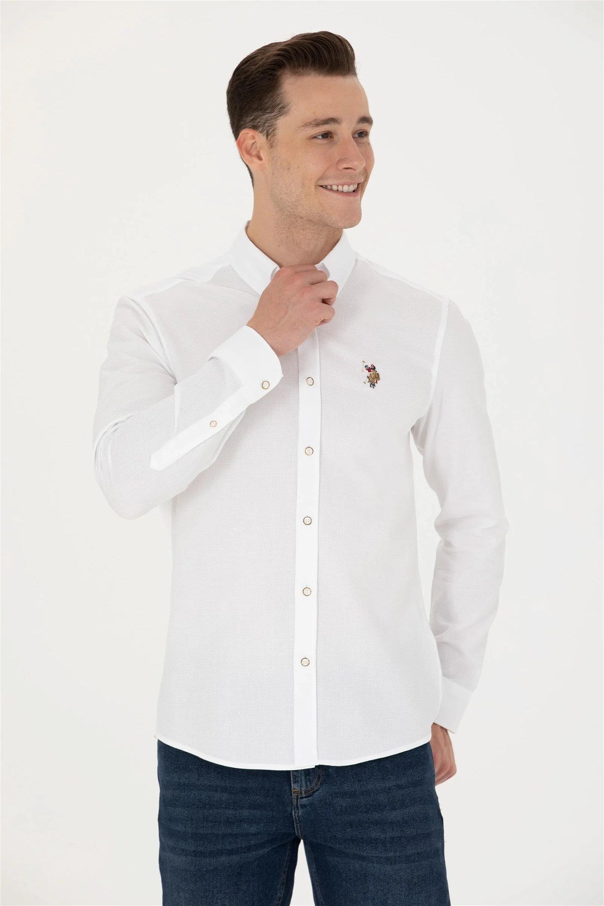 U.S. Polo Assn. Erkek Uzun Kollu Basic Gömlek G081SZ004.000.1672499.VR013