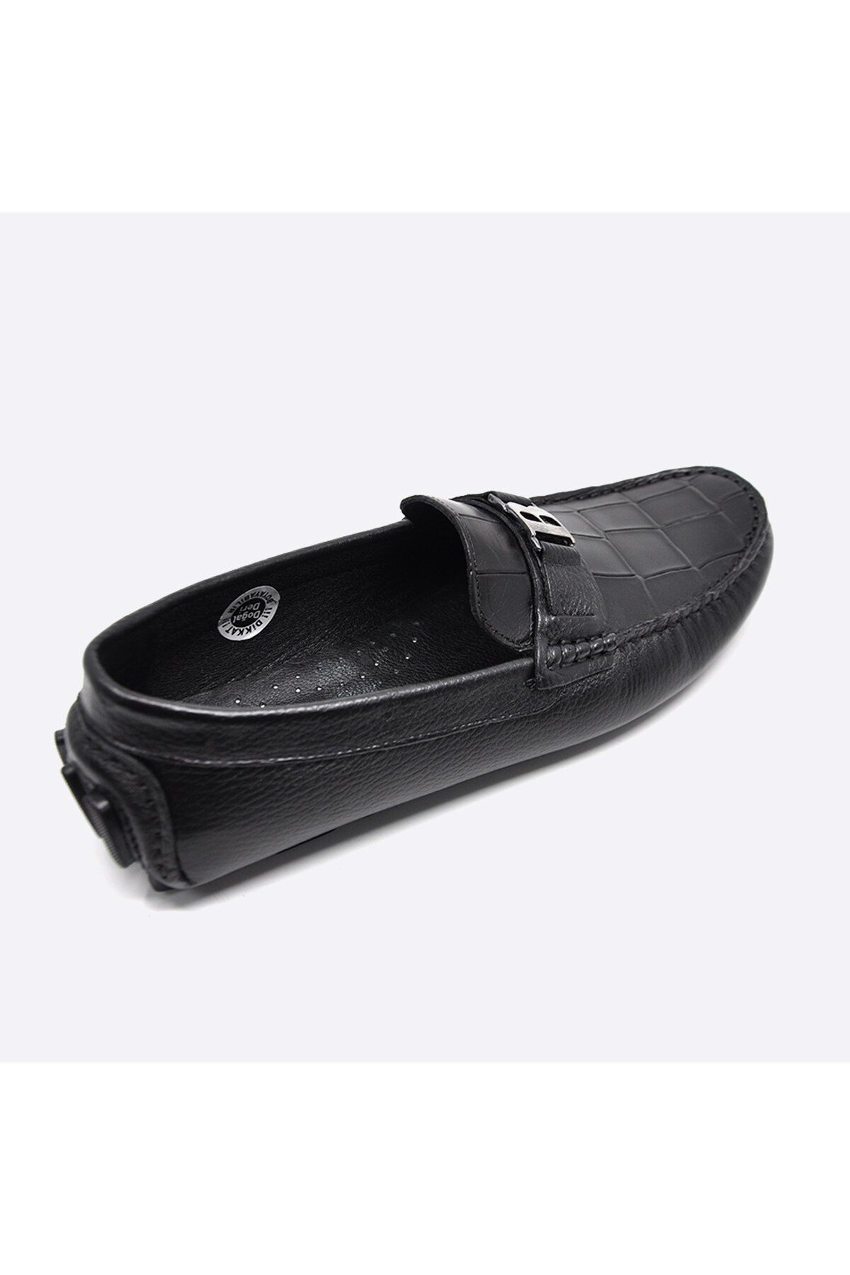Yazlık Loafer Erkek Ayakkabı Siyah Kroko 9848