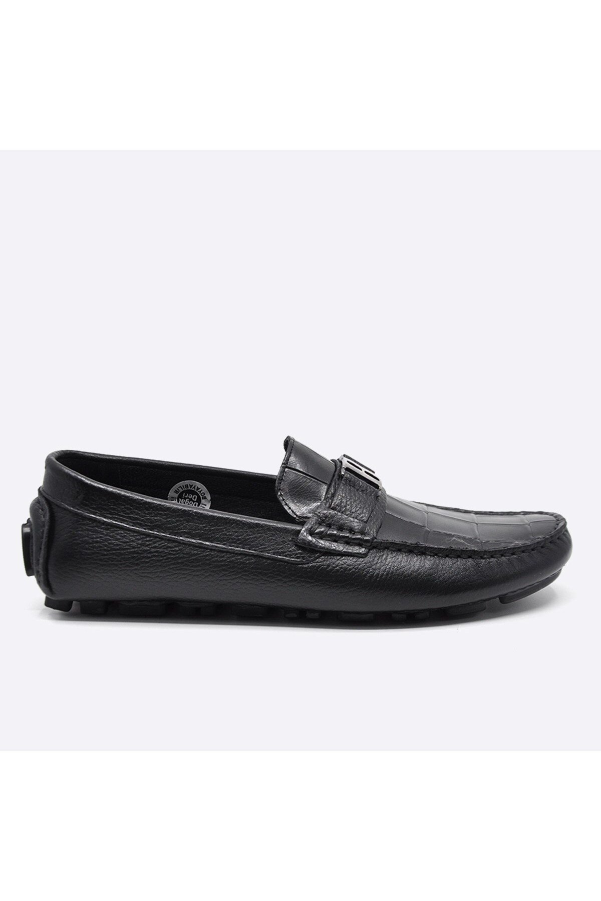 Yazlık Loafer Erkek Ayakkabı Siyah Kroko 9848